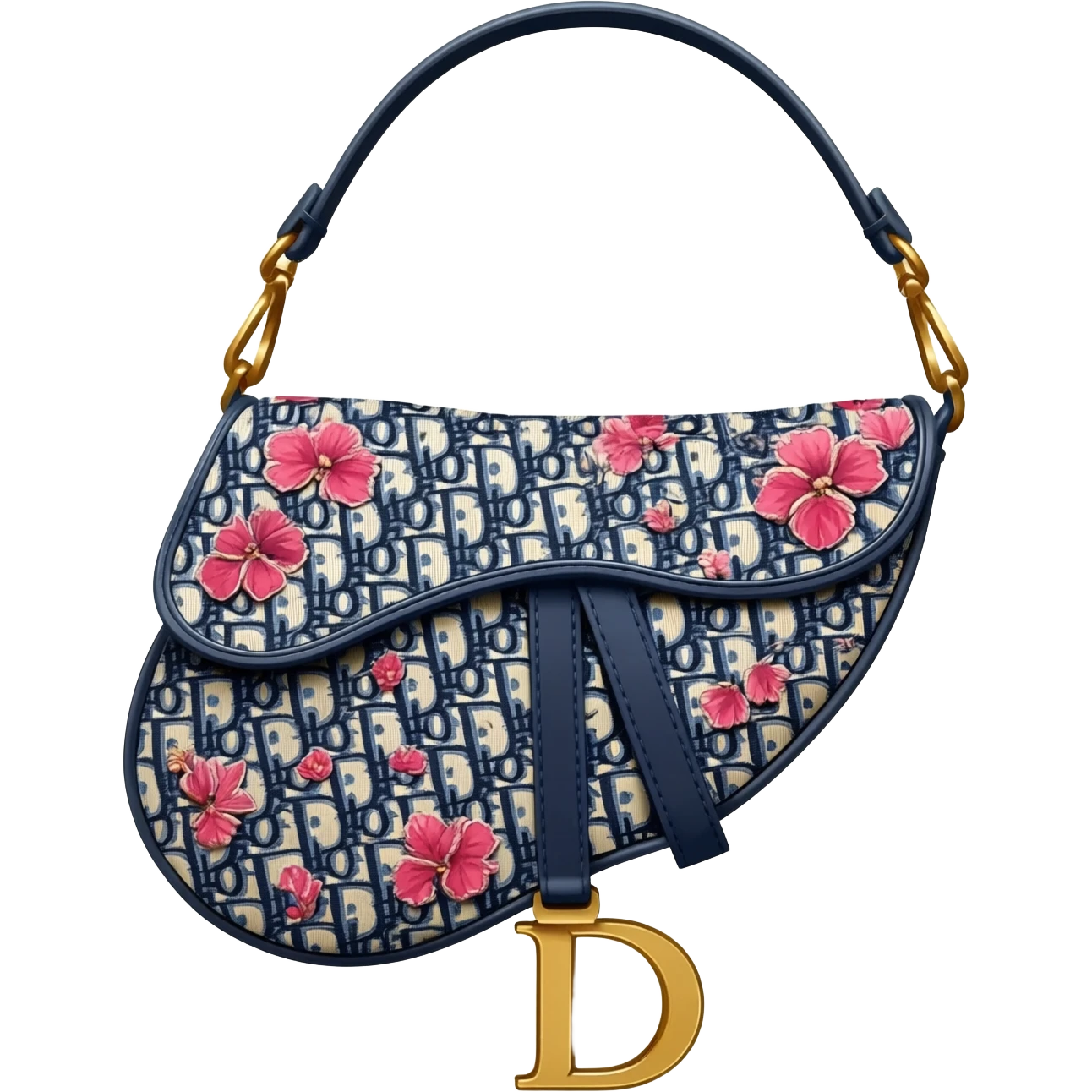 floral dior saddle bag emoji