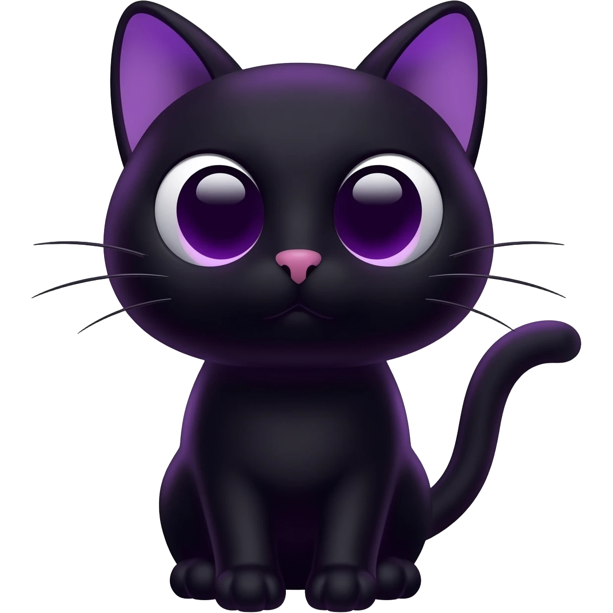 emo cat, black and purple, expressive and stylish, no background emoji