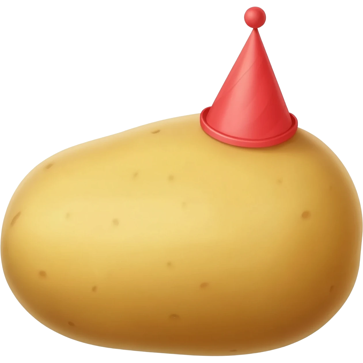 a potato with a birthday hat emoji