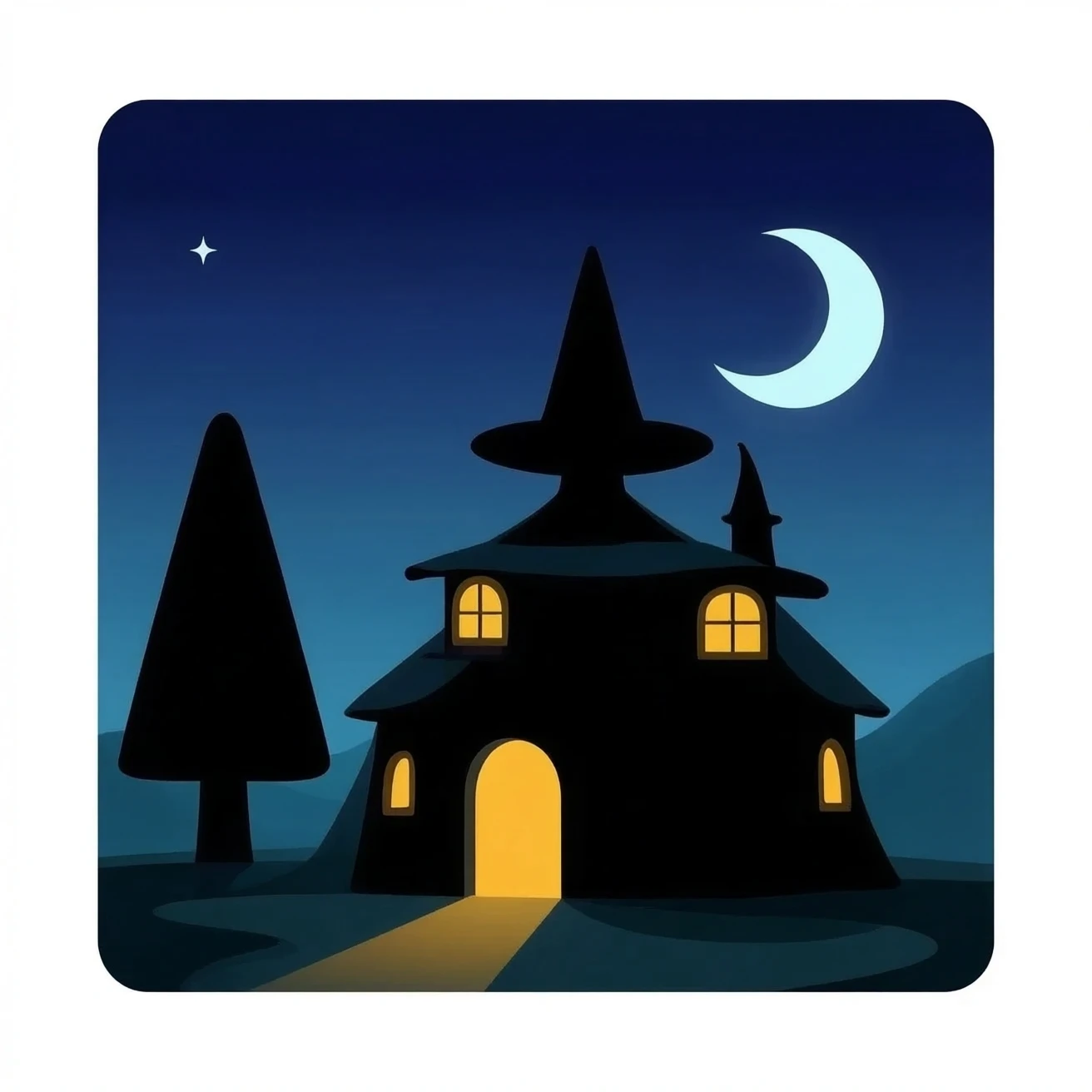 witch's building emoji
