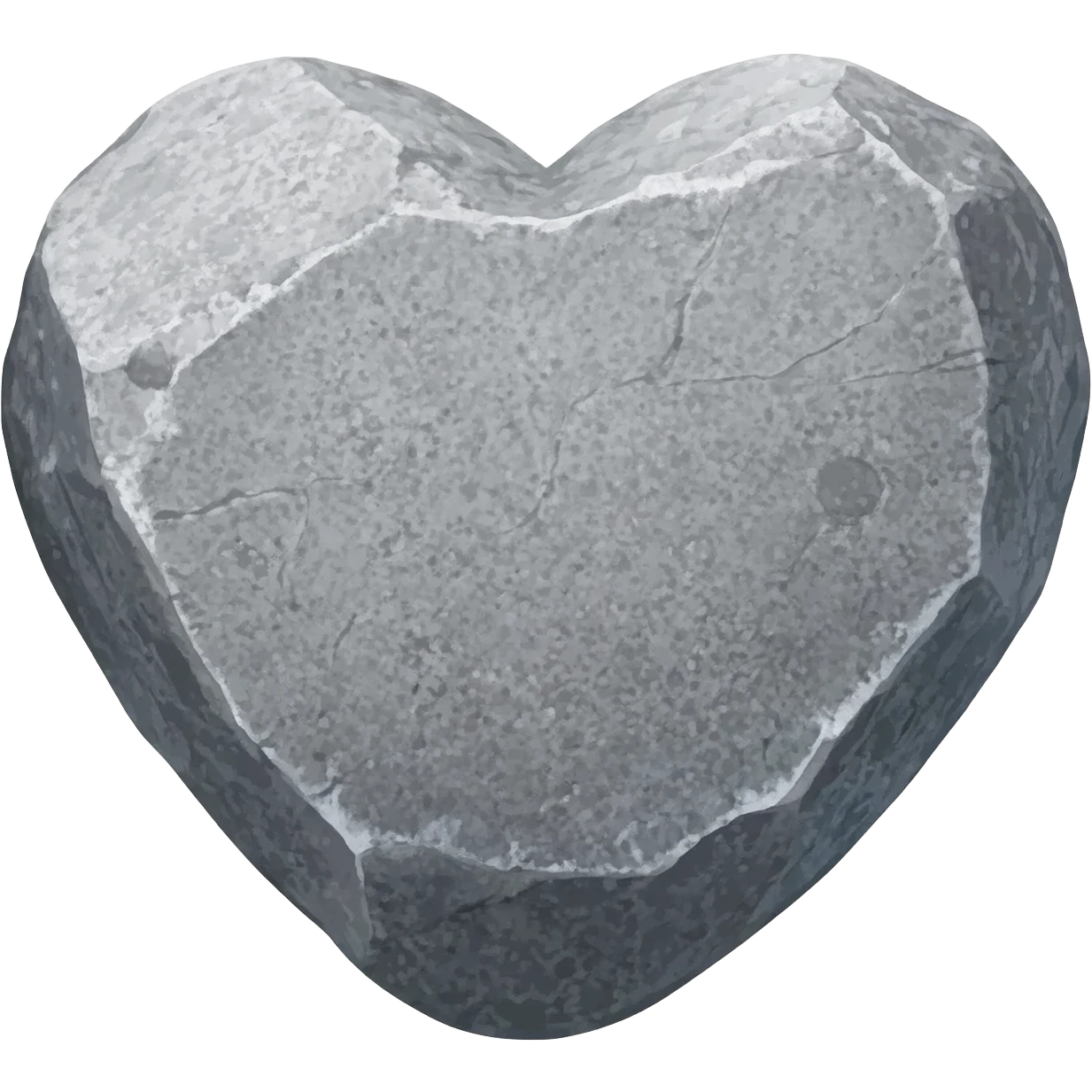 Stone heart emoji