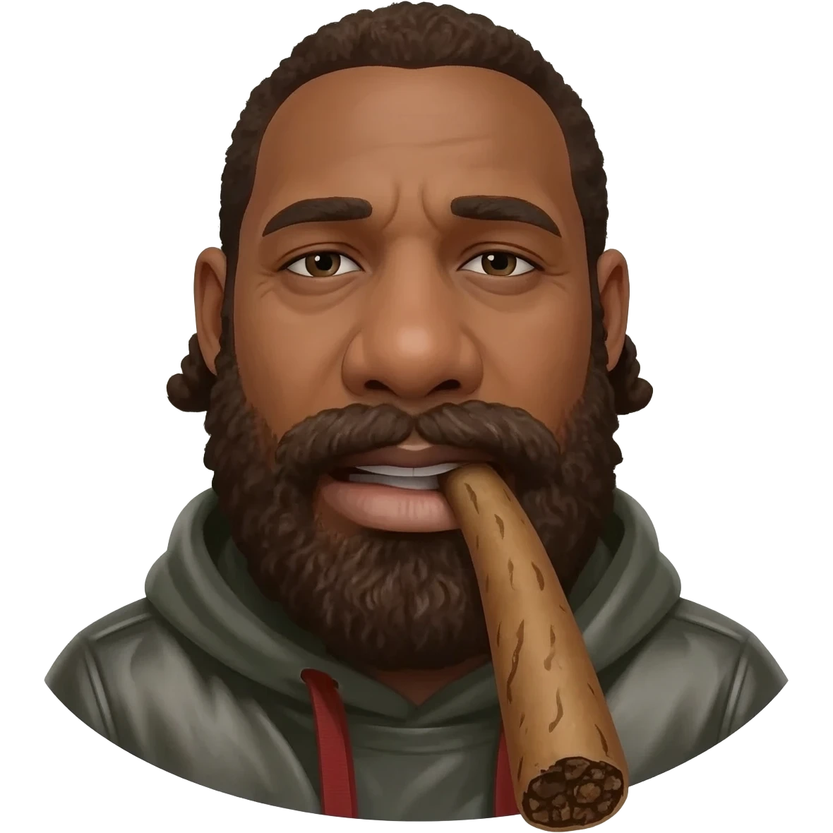 Smoking A SUPER HUGE  doobie emoji