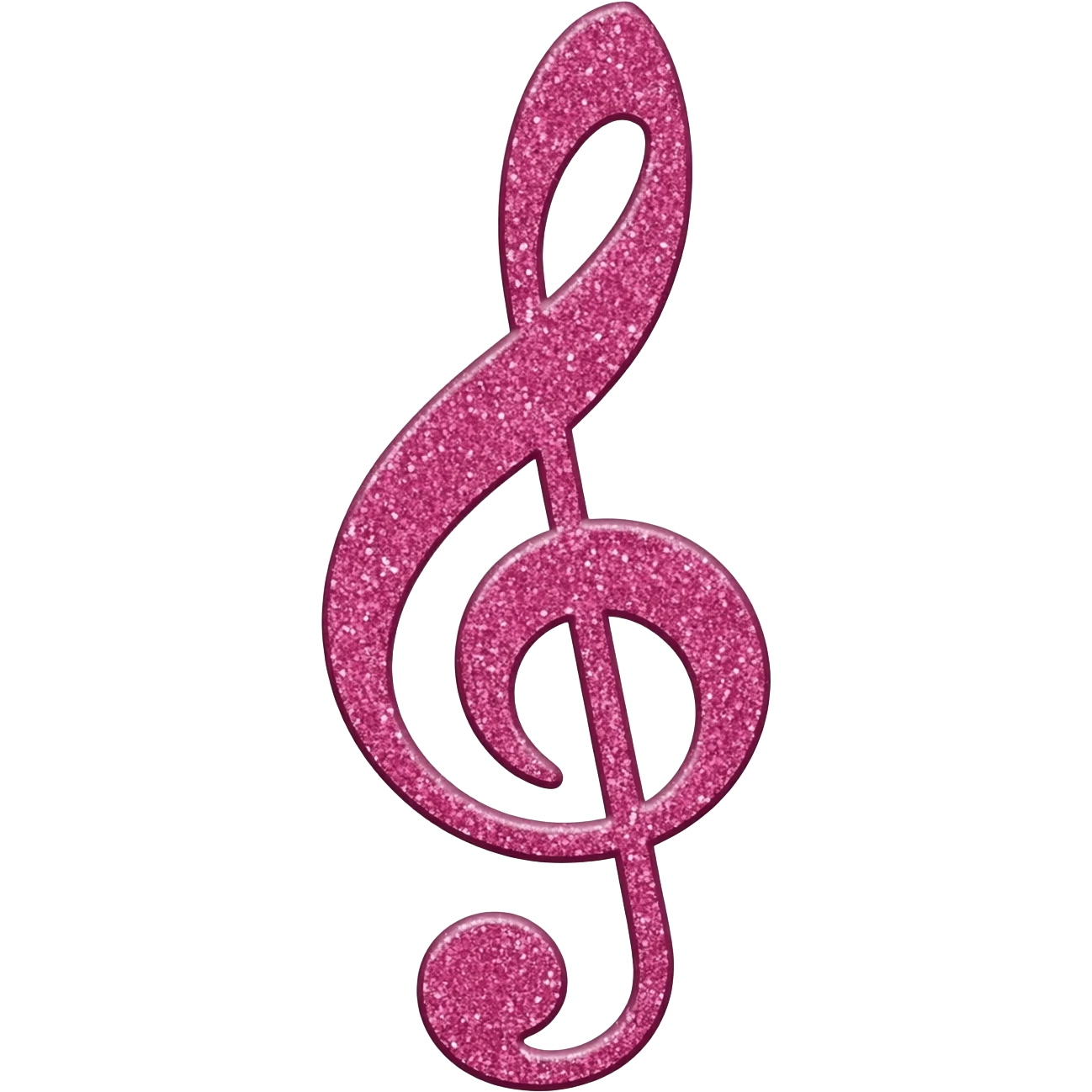 light pink tremble clef with glitter emoji