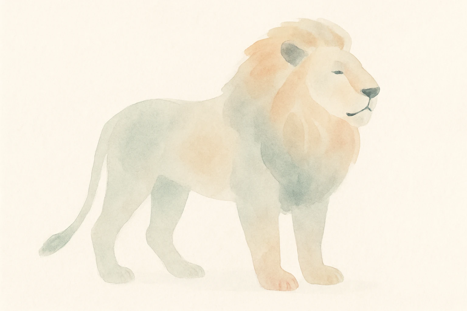 majestic lion painterly style emoji