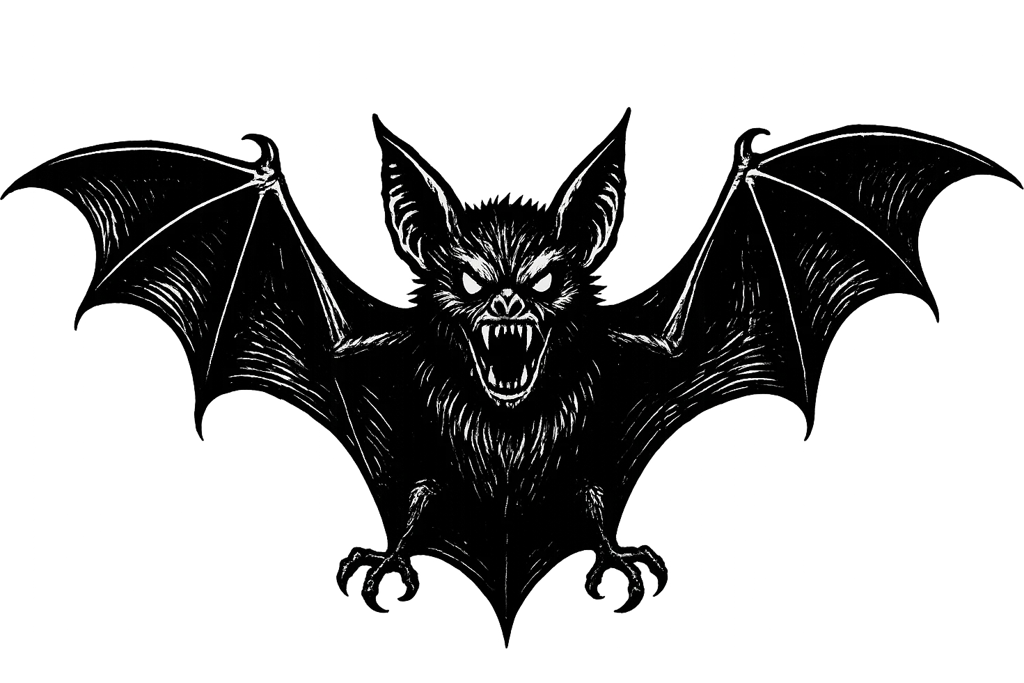 Halloween bat, make scary position, remove background   emoji