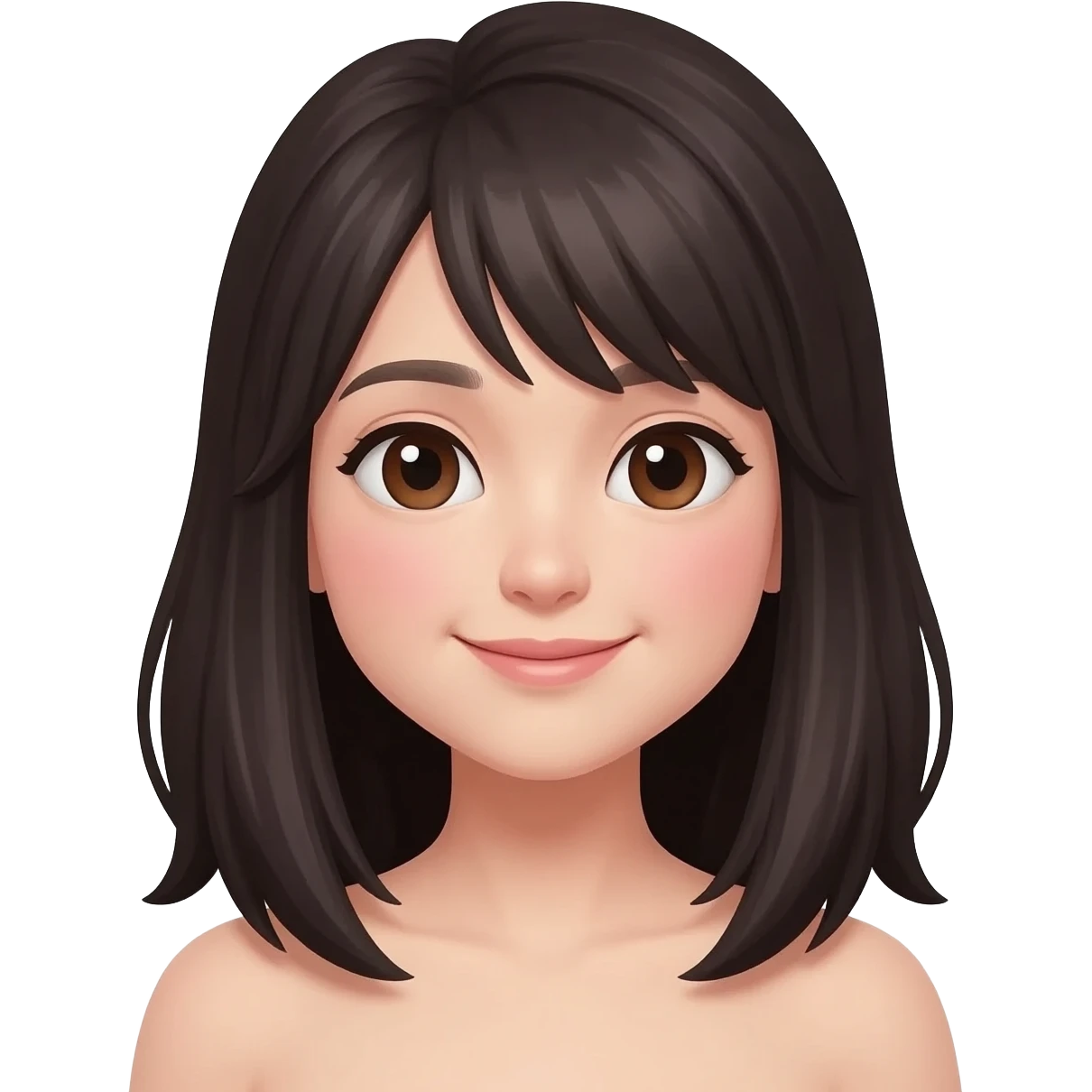 Create a emoji like a gurl blushing emoji