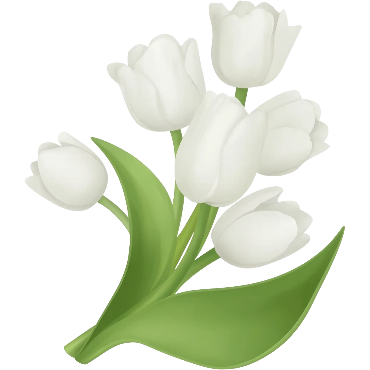 Tulipanes blancos emoji