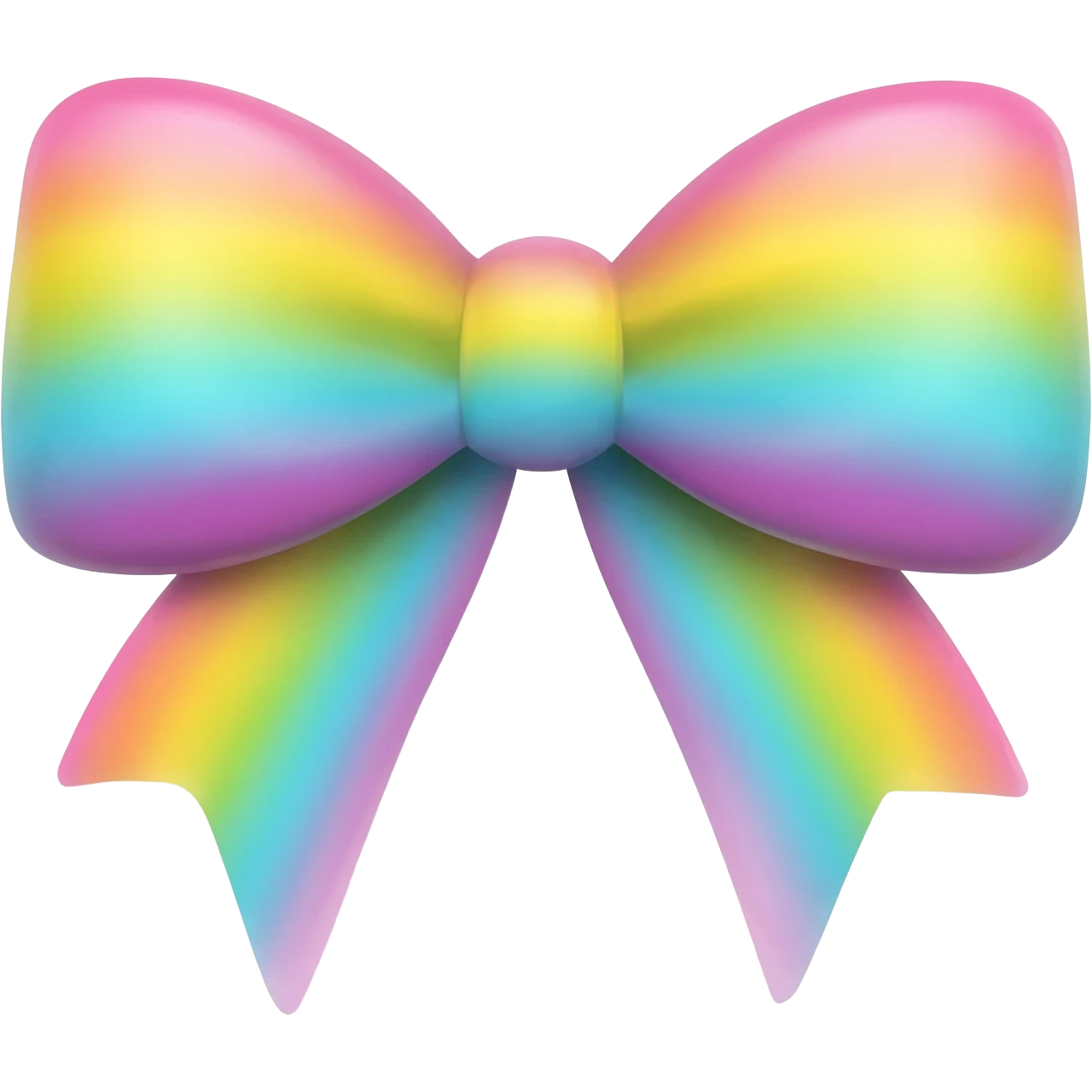 Pastel Rainbow Bow emoji