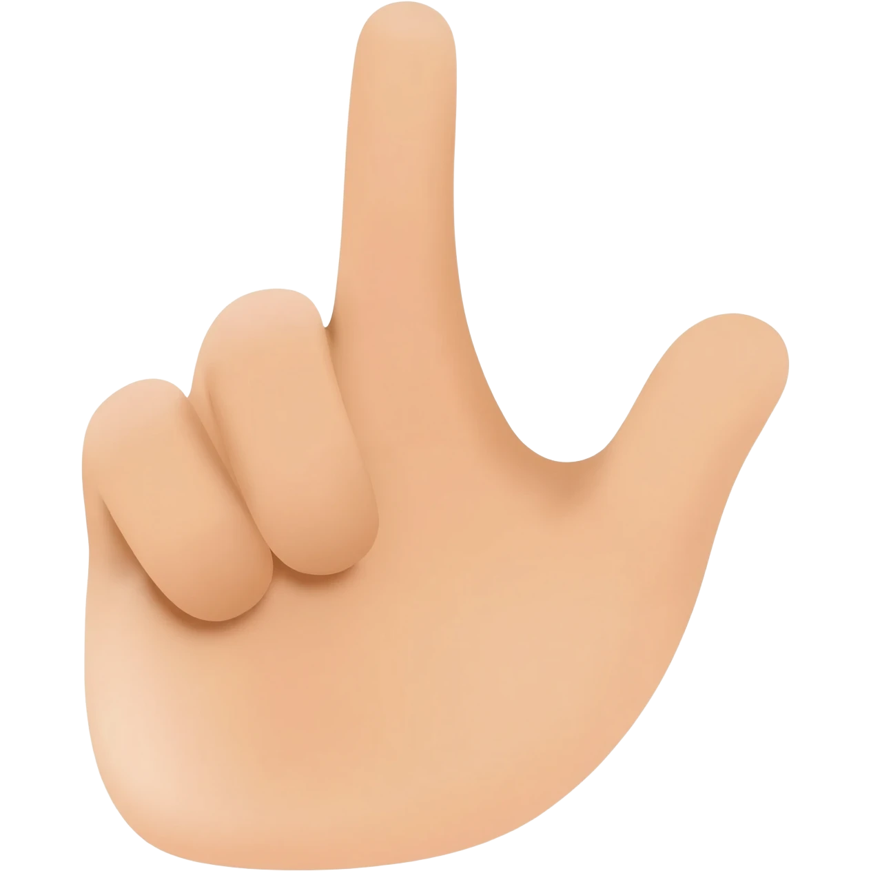 Index finger and middle finger and thumb emoji