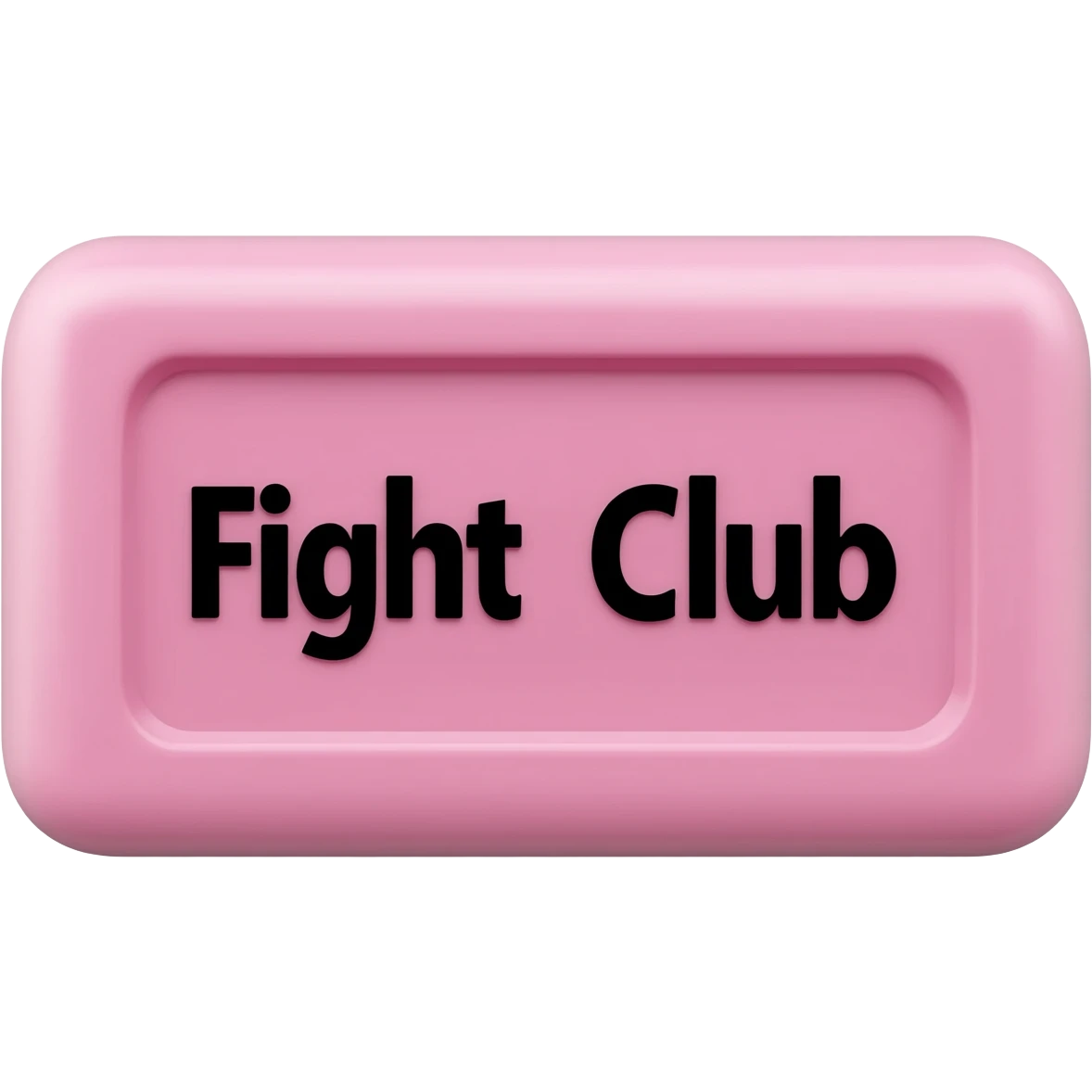 pink soap with "fight club" on it without inscription emoji
