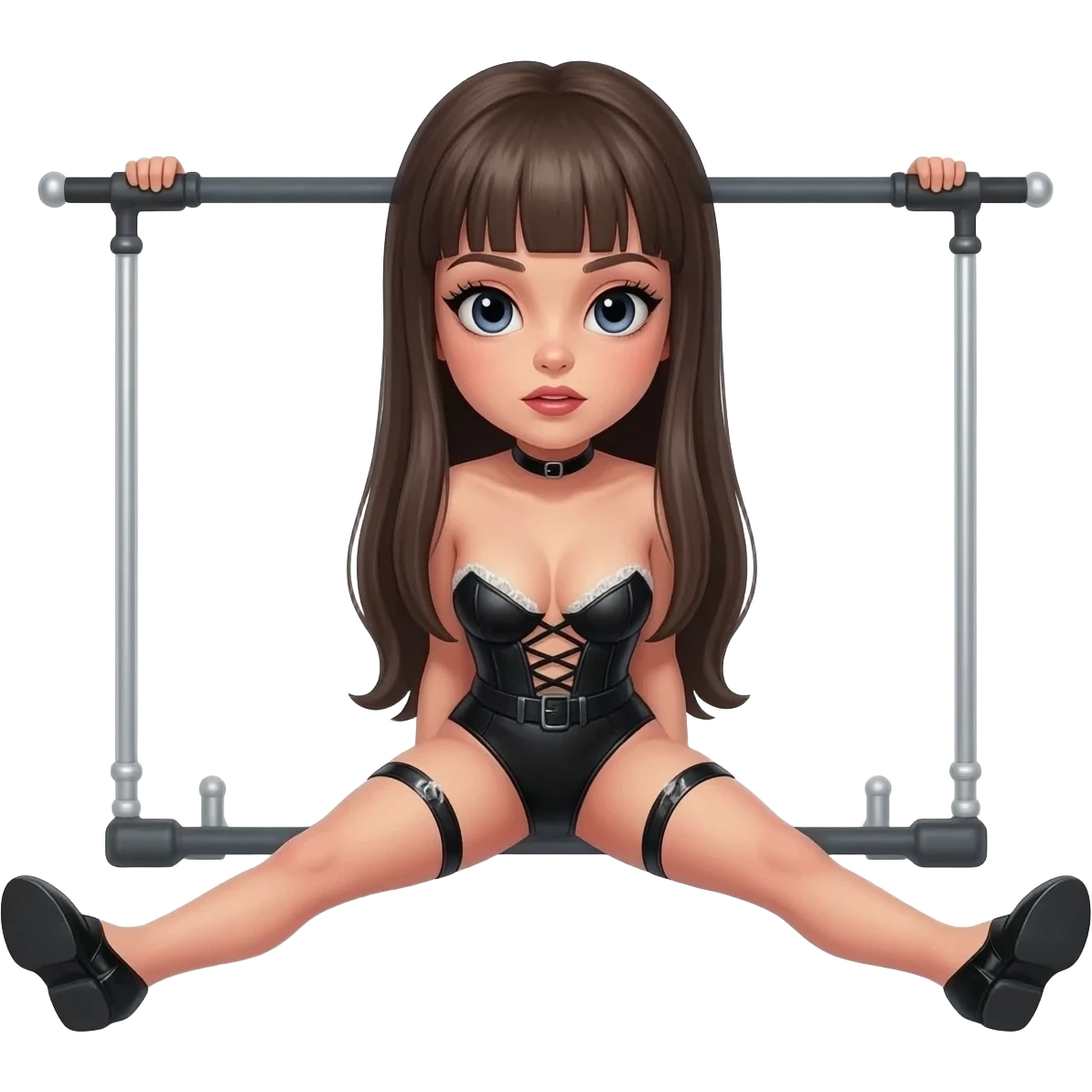 Bdsm girl in spreadbar emoji