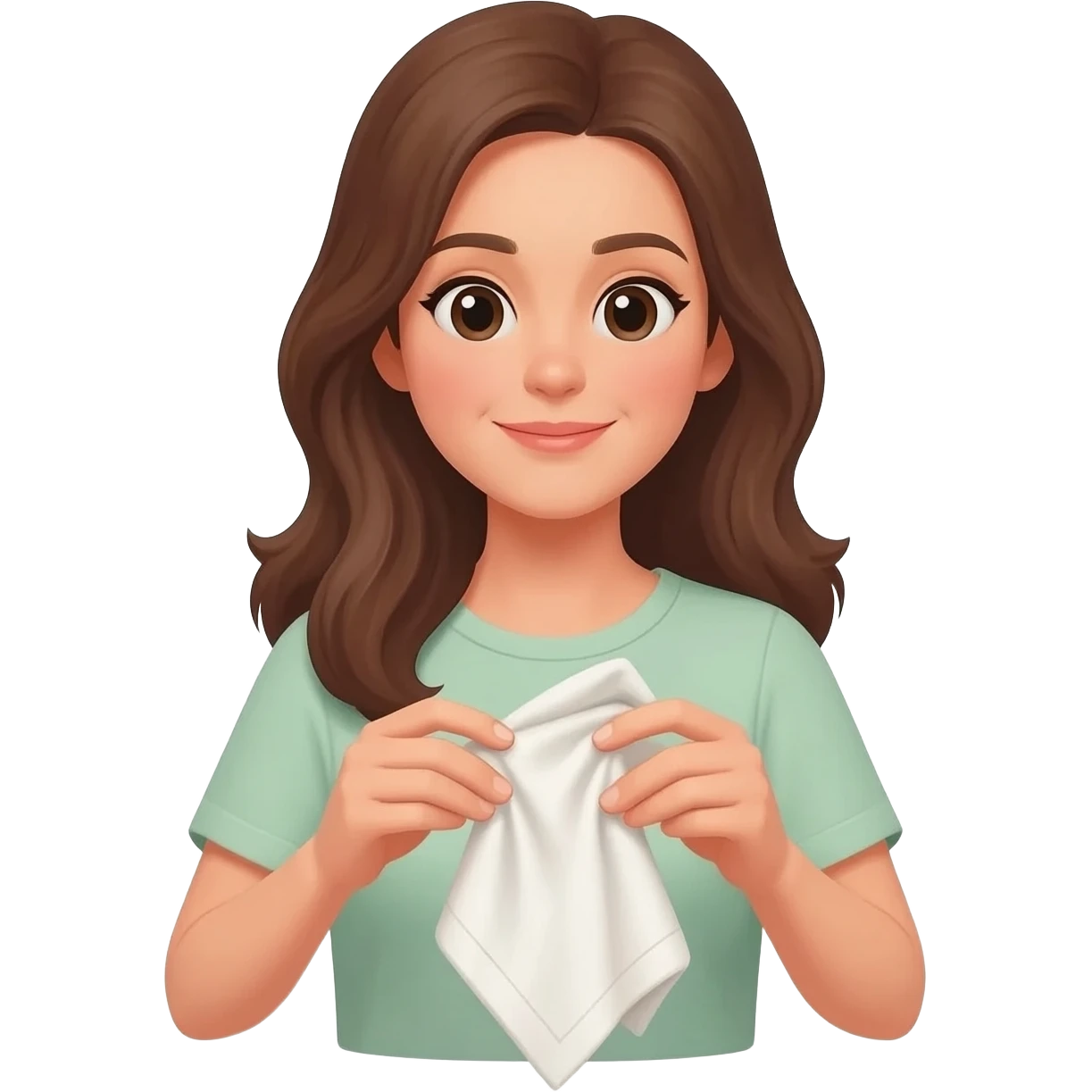 napkin folding women emoji