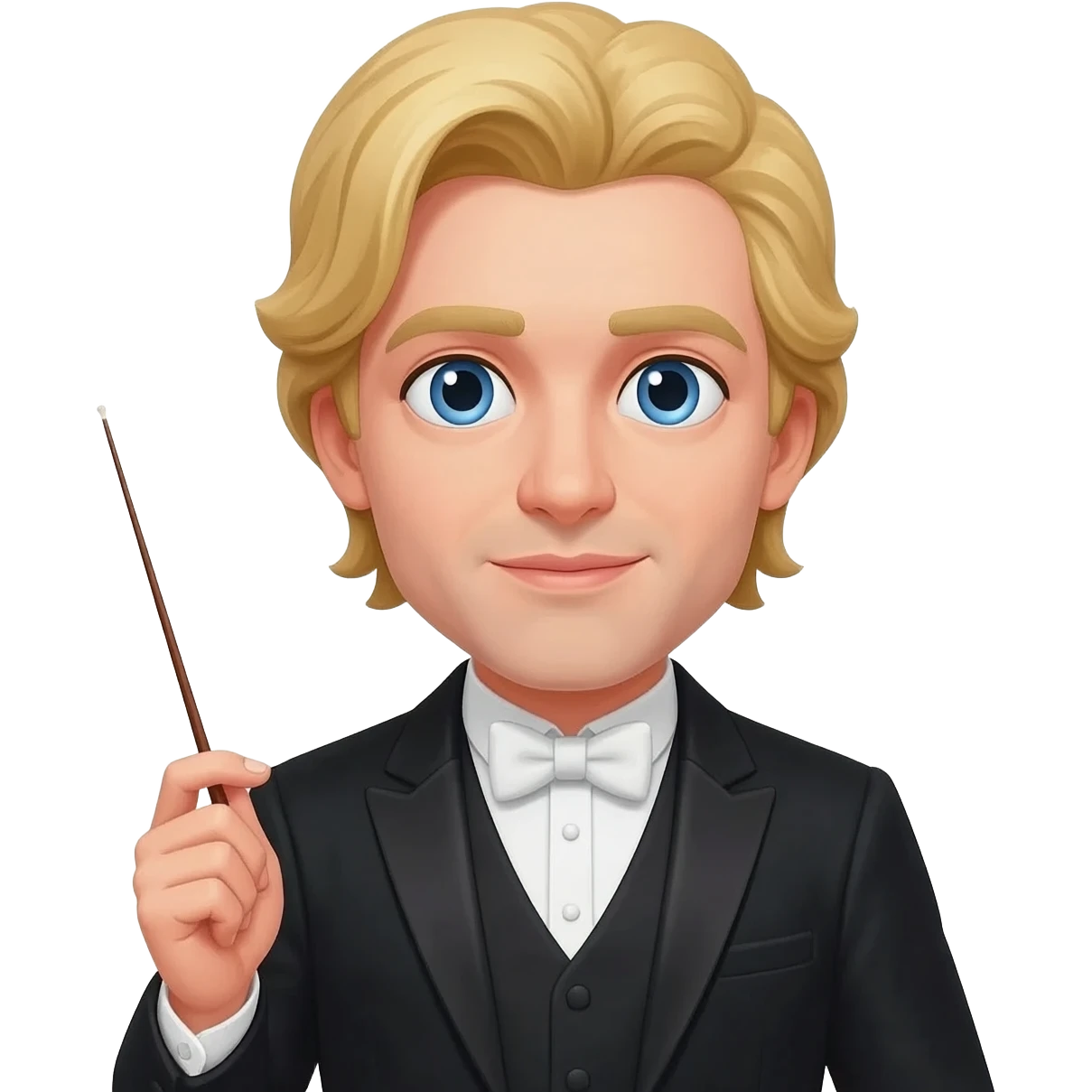 BLond bluse eyed orchestra conductor emoji