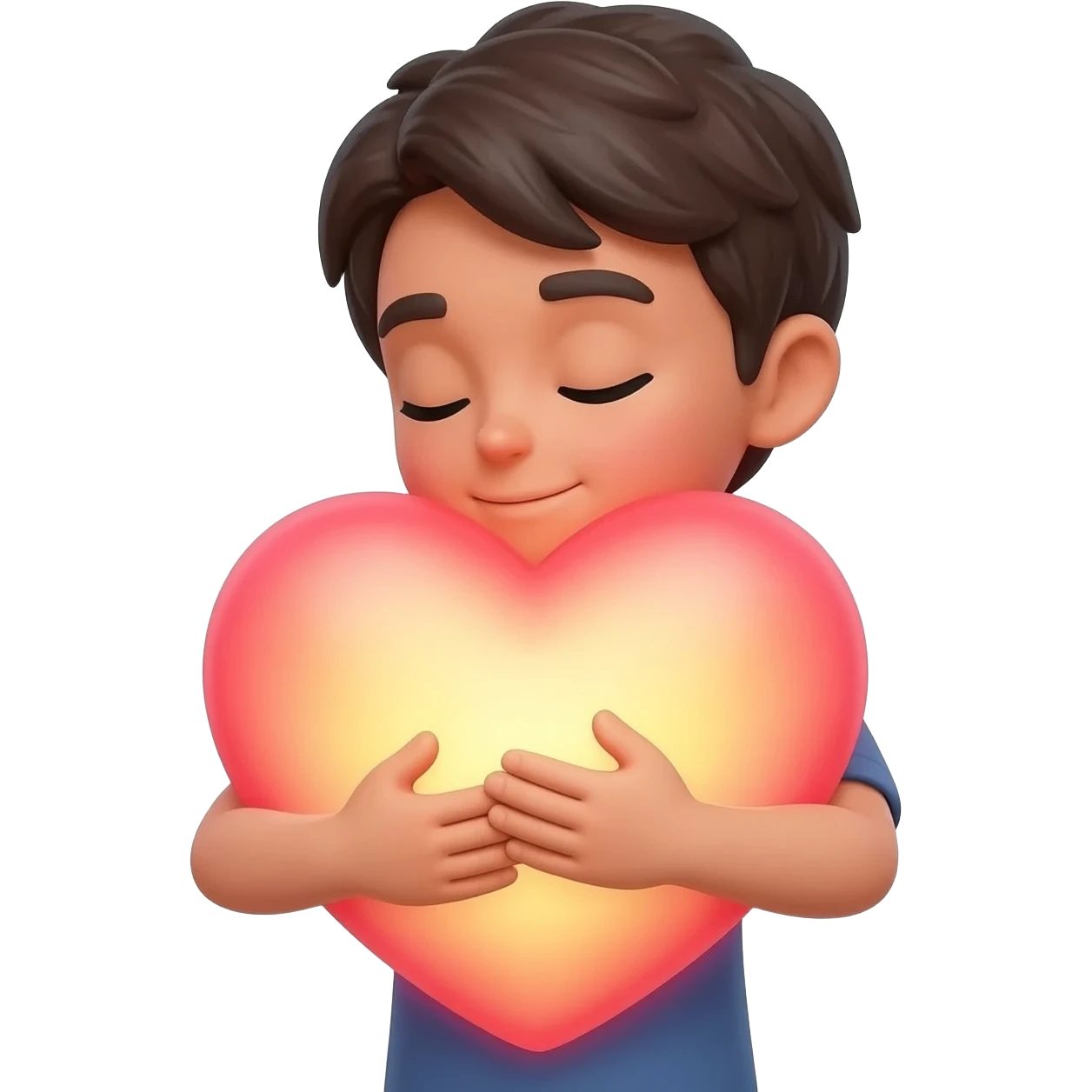 hugging a heart tight emoji