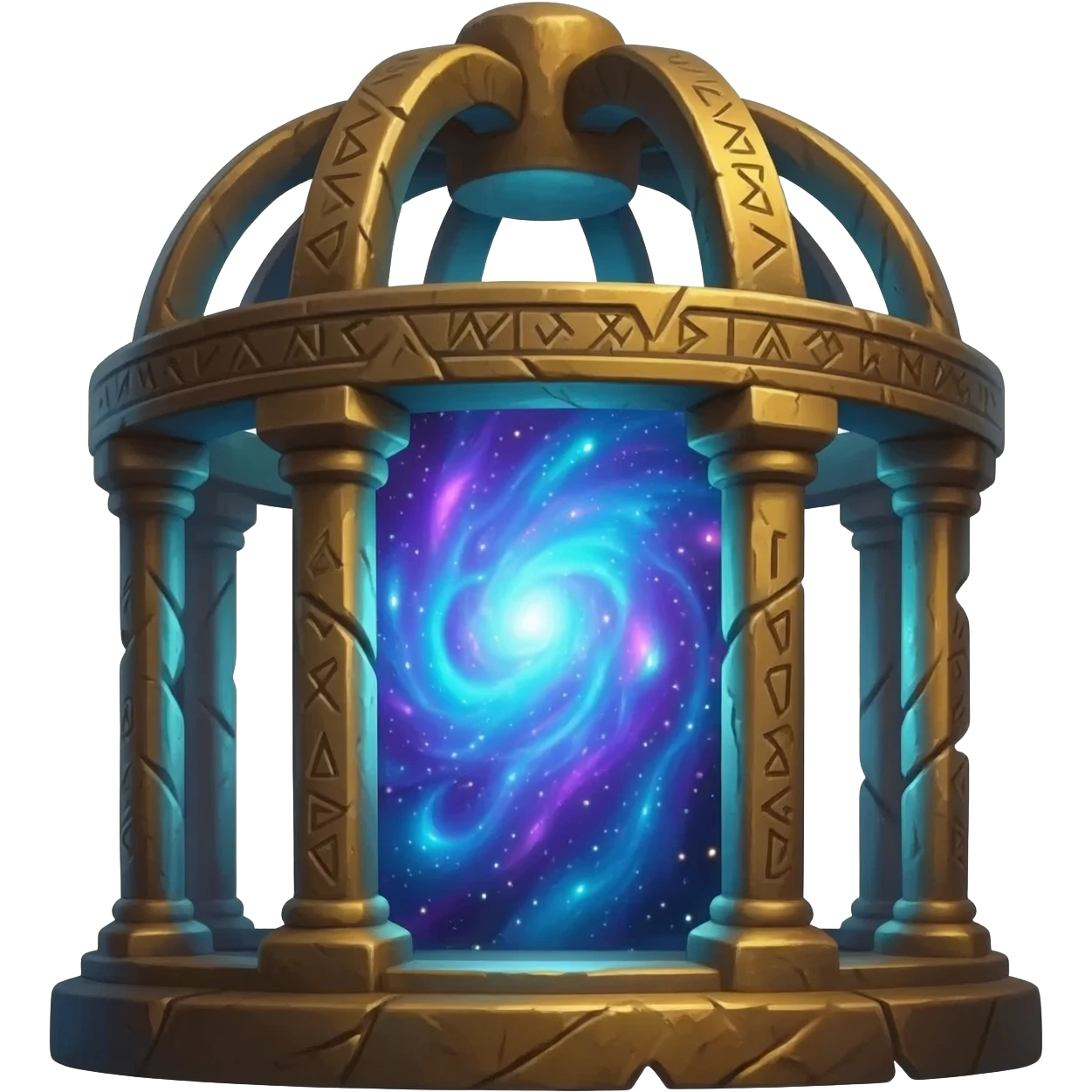 colossal magical relic cage containing swirling nebula energy emoji