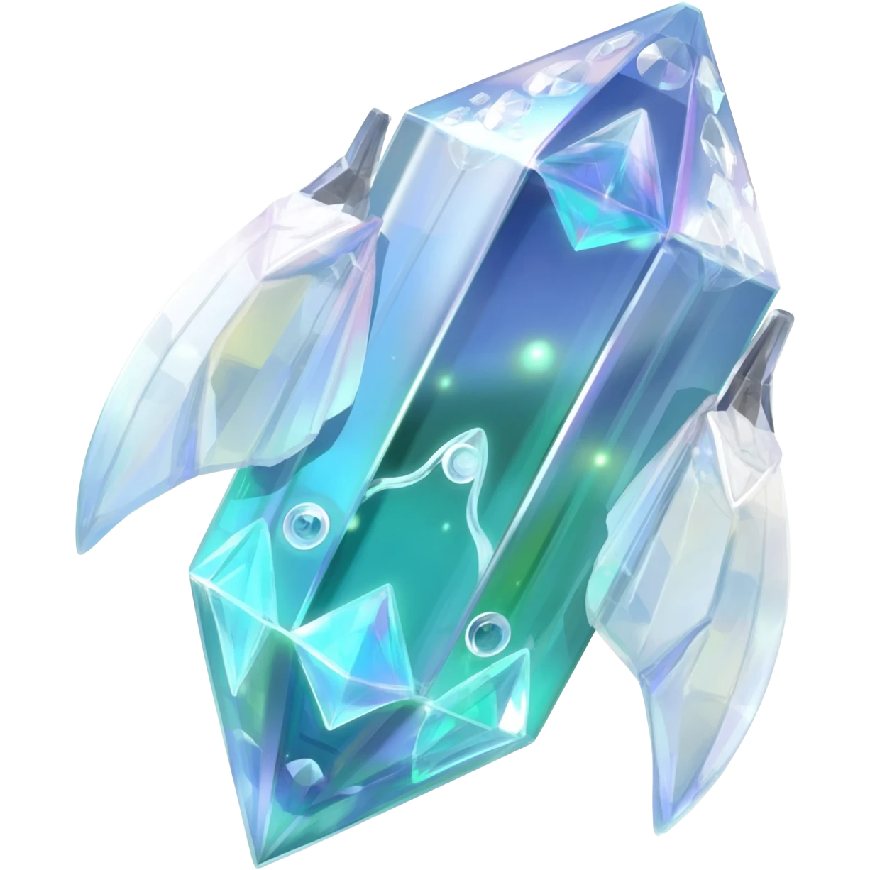 Shiny luminescent translucent diaphanous Diancie-Palkia-Amaura-Aurorus-Salamence-aesthetic-fusion-crystal-fly-decoration-deco-thing-object emoji