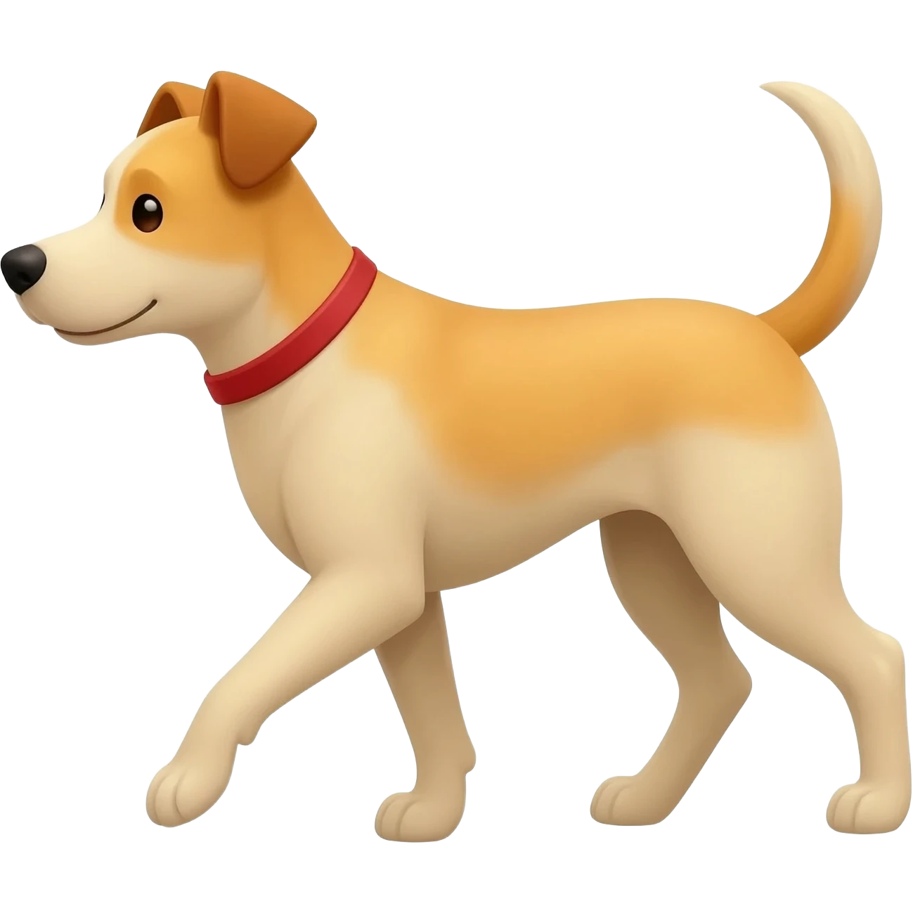 The dog is walking in the sun and is very hot emoji