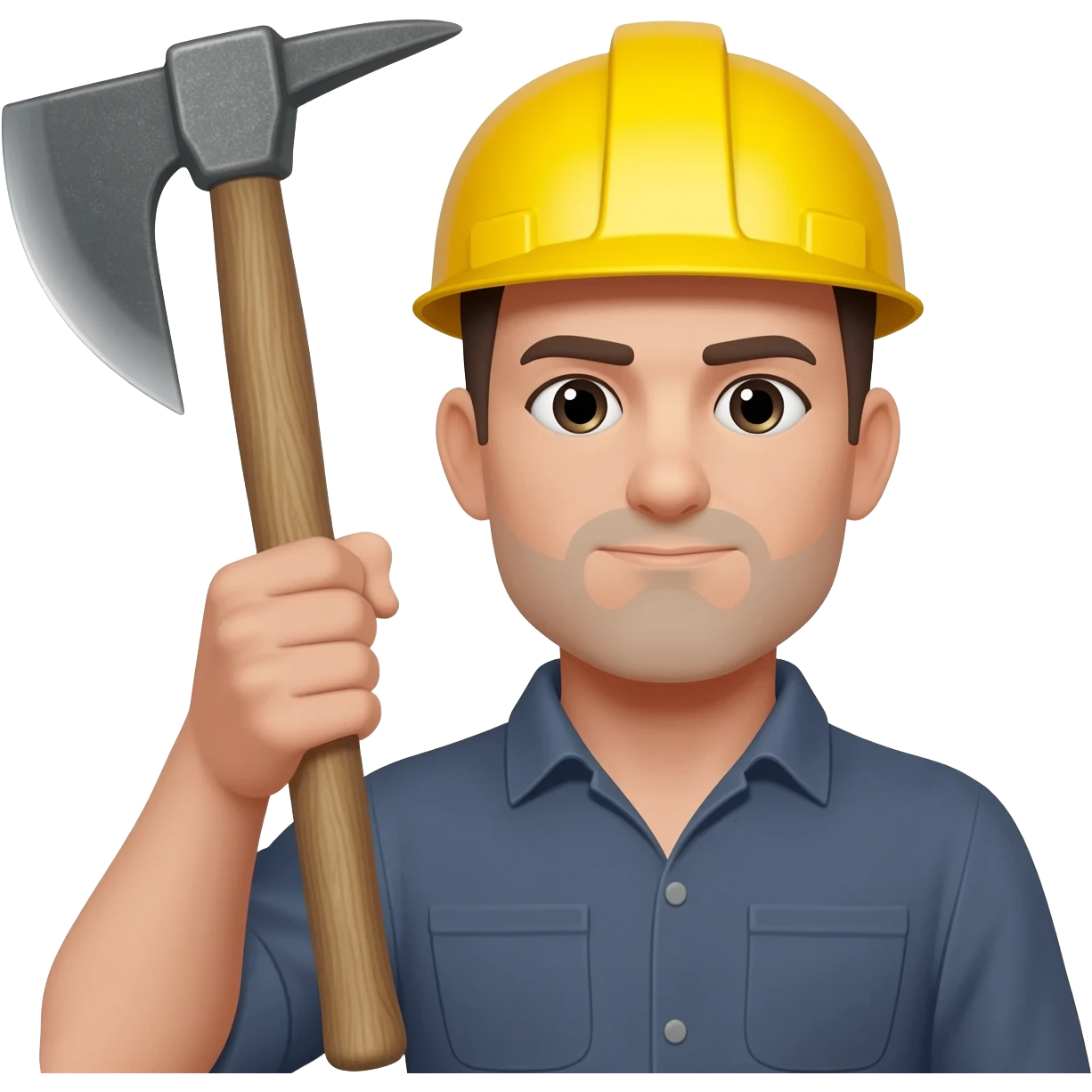 miner man with tool and yellow helmet emoji