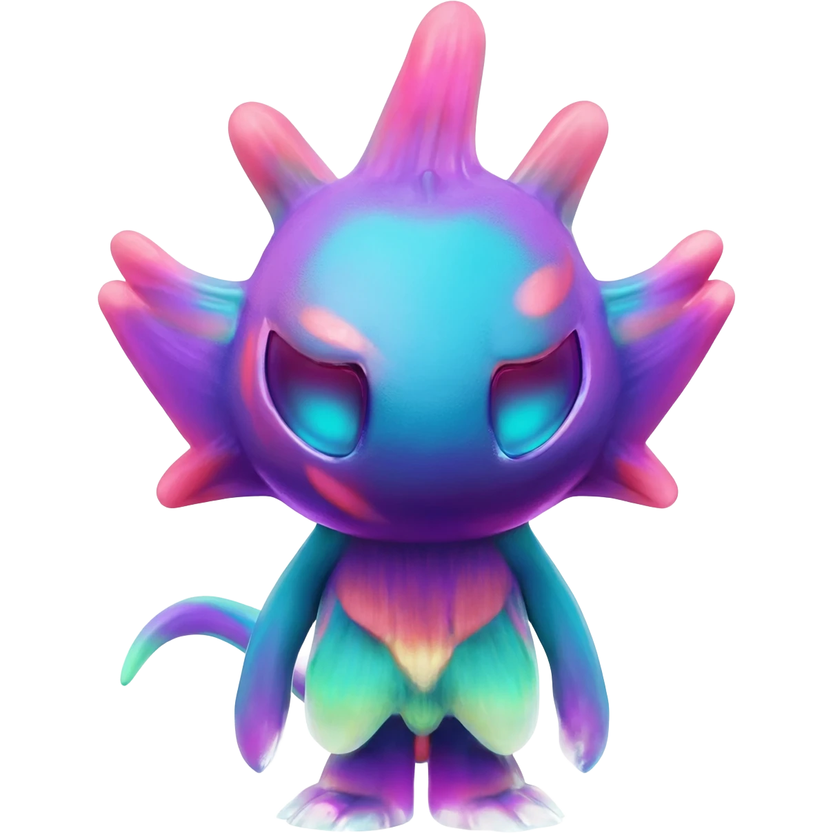 An exotic neon colorful unique bizarre eccentric Fakémon-creature emoji