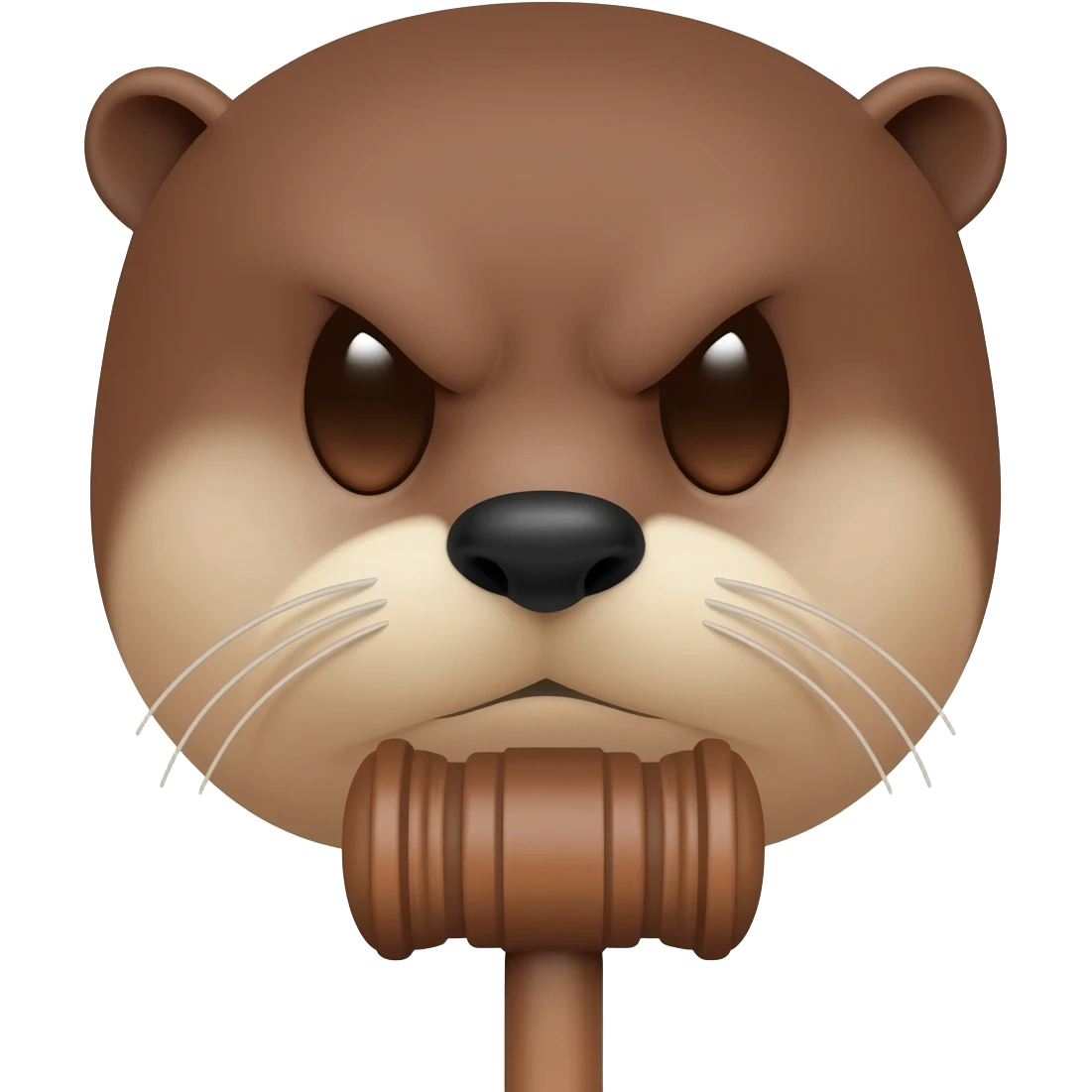 angry otter head with a judge's gavel emoji