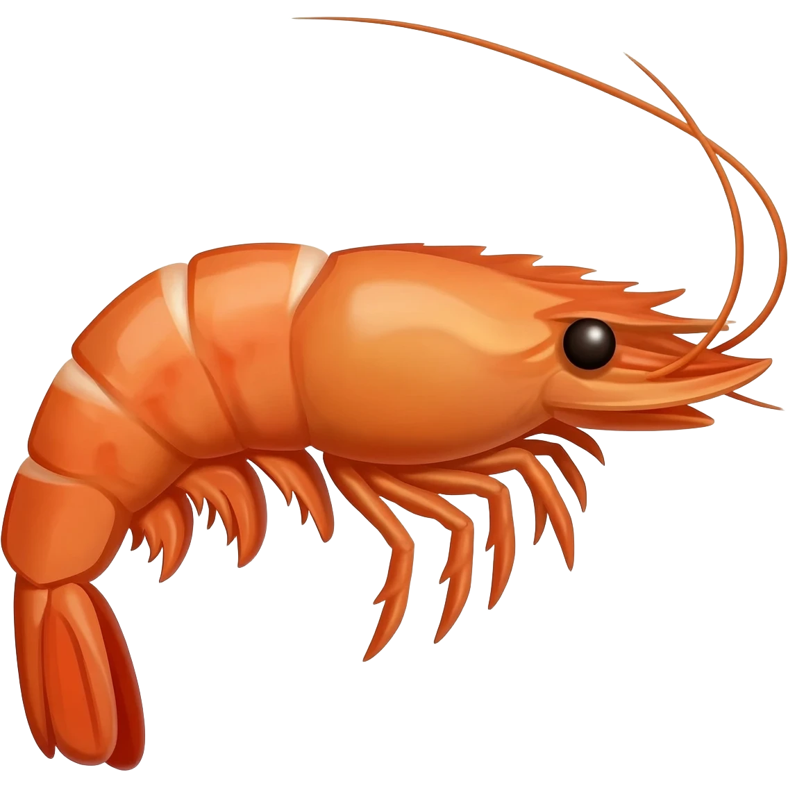 Camaron con cuernos volteando del lado derecho emoji