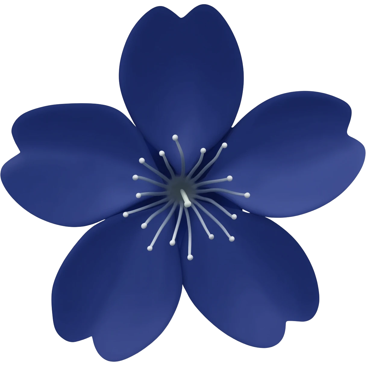 I said sakura (cherry blossom) in Navy rich royal blue shade. No leaves. But in emoji please! emoji