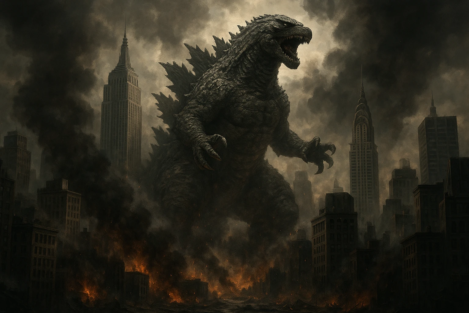 godzilla attackig ny emoji