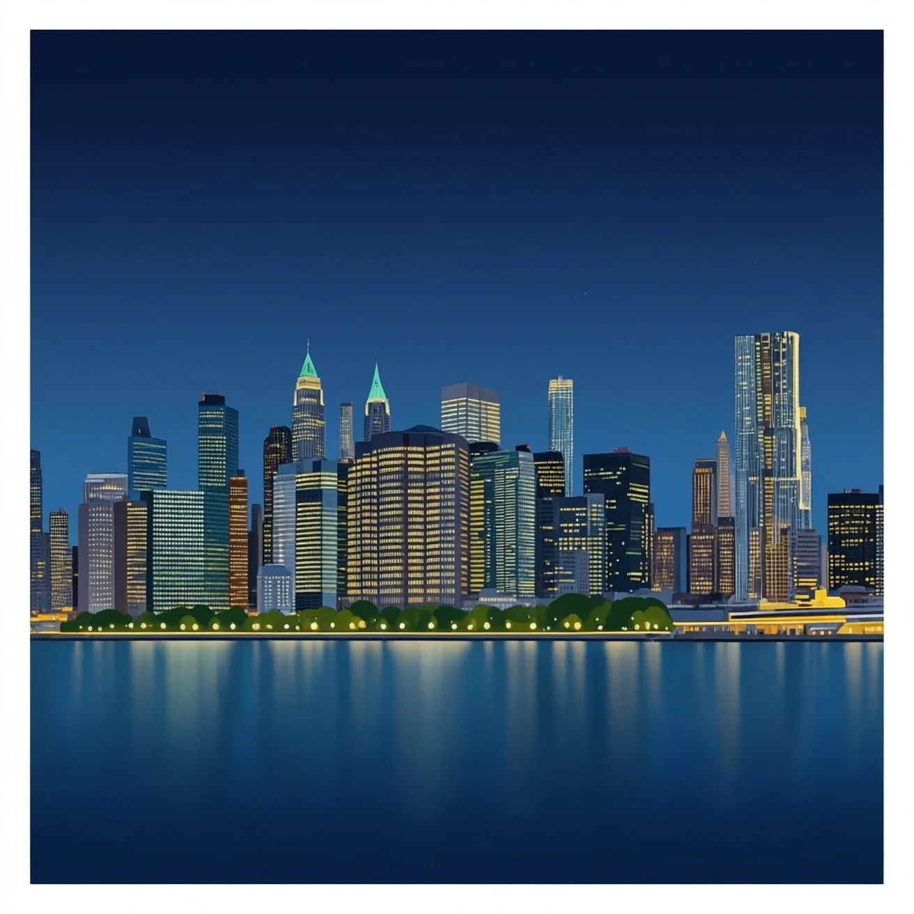 New york skyline skyline emoji