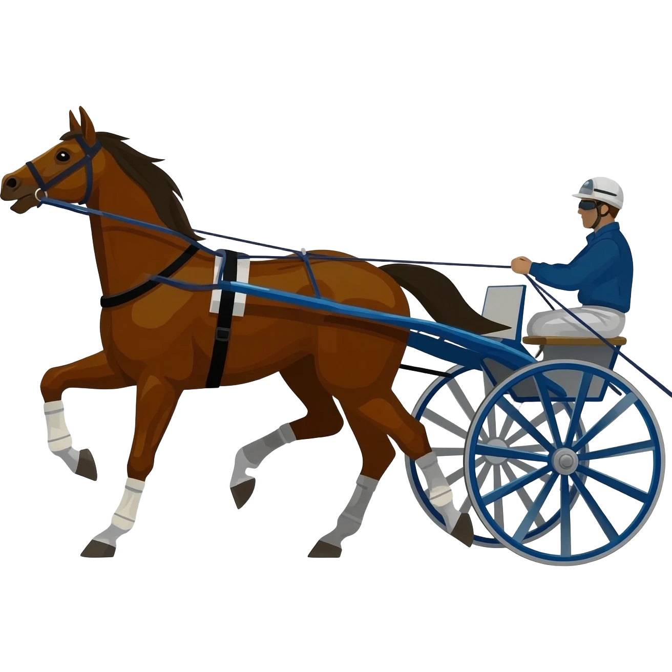 Harness racing facing left emoji