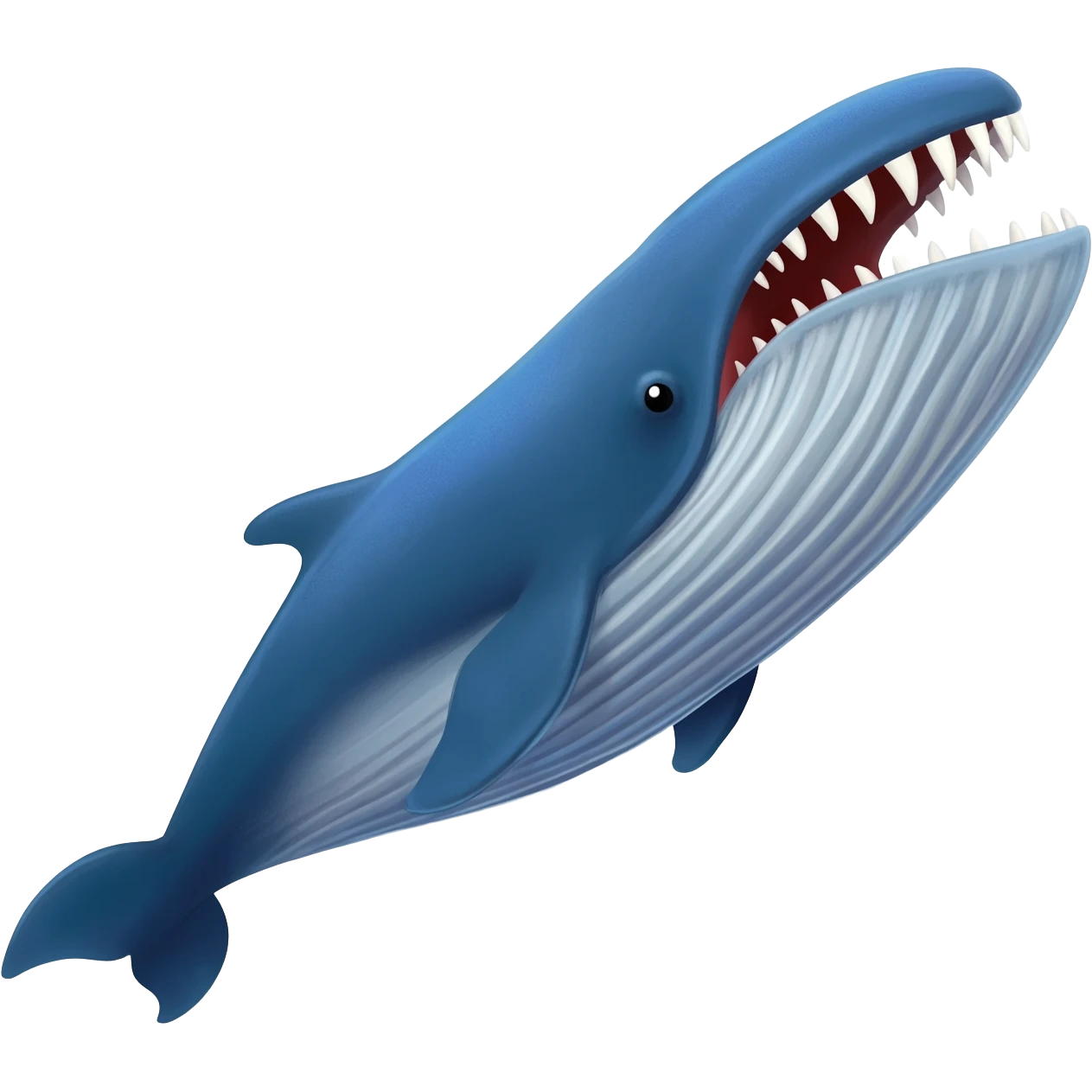 Whale with sharp teeth and a big mouth emoji