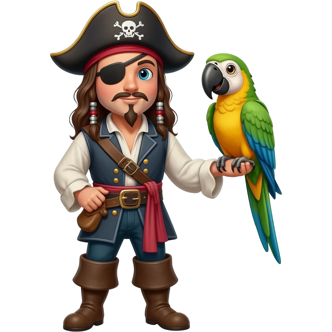 pirate and parrot emoji