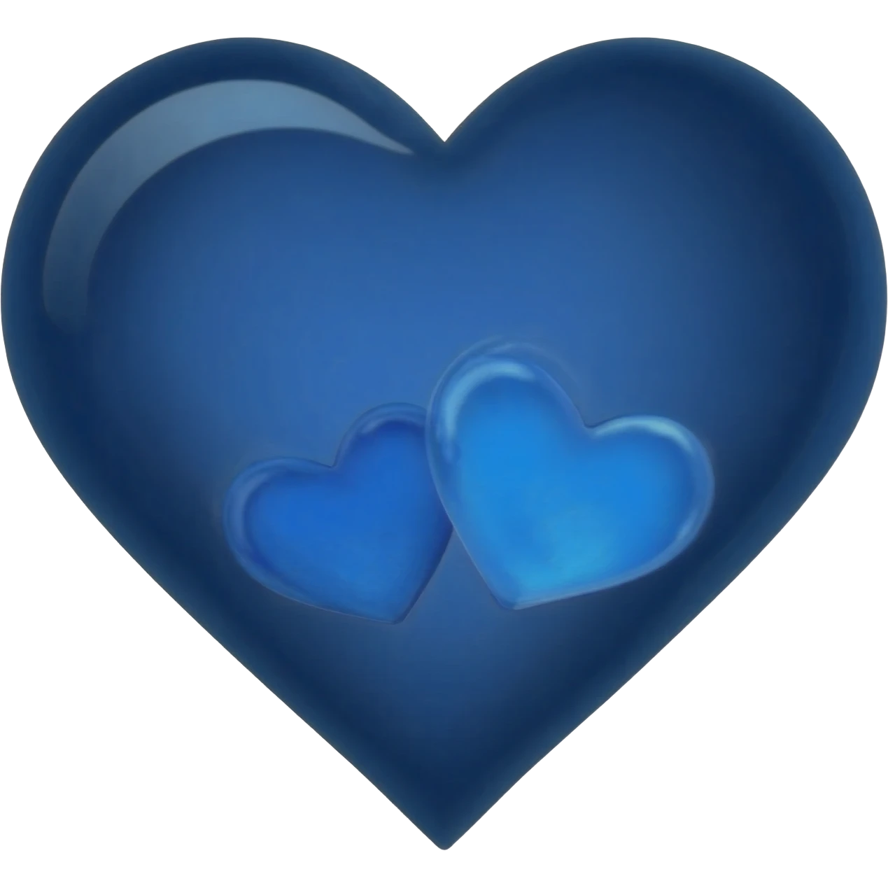 💖💕 combine those two emojis but make them like a dark ocean blue emoji