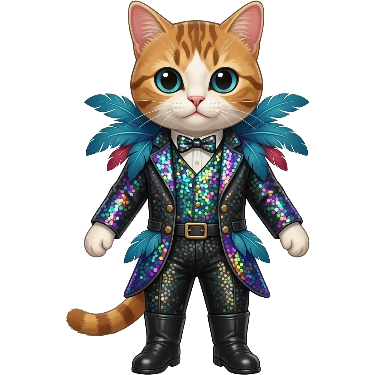 cat dressed like lady gaga emoji