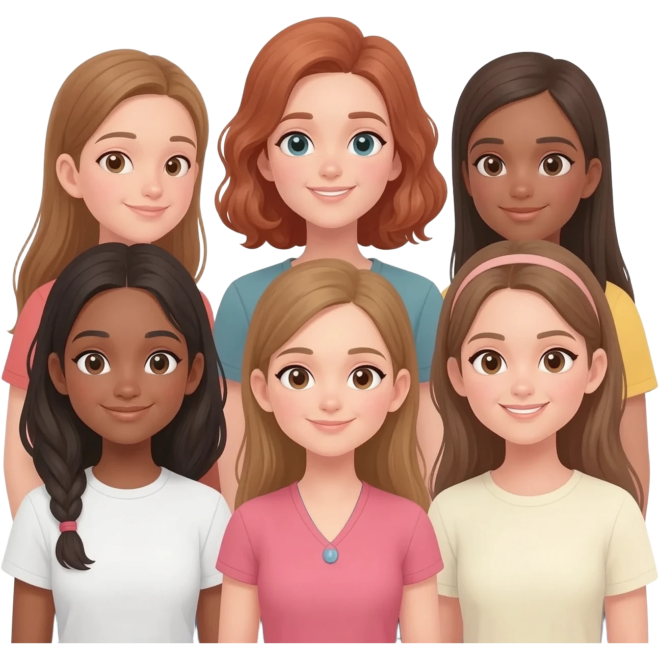 Manifest 6 girls grup 🩷💜💚💙❤️💛 emoji