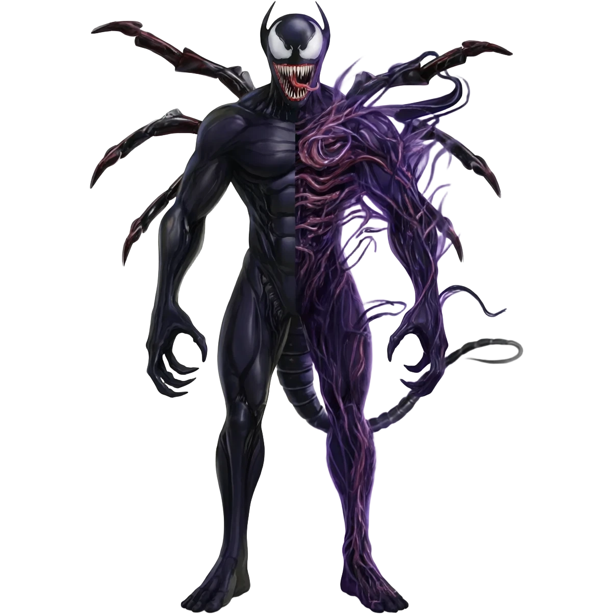 Venom-Cyberbug-Genesect-Zekrom-Darkrai-Scizor-fusion, full body emoji