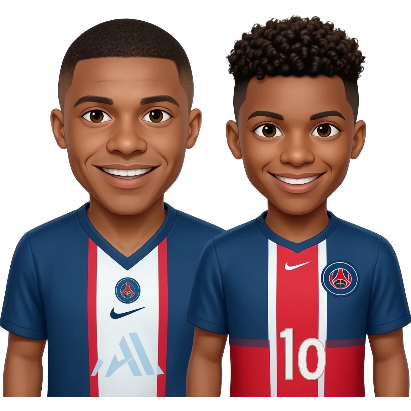 emoji nmbappé et vinicius emoji