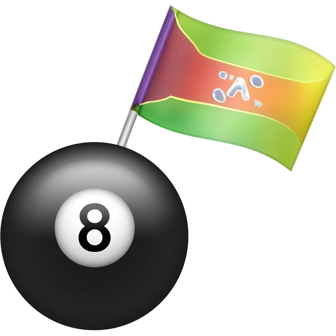 8 ball emoji flag emoji