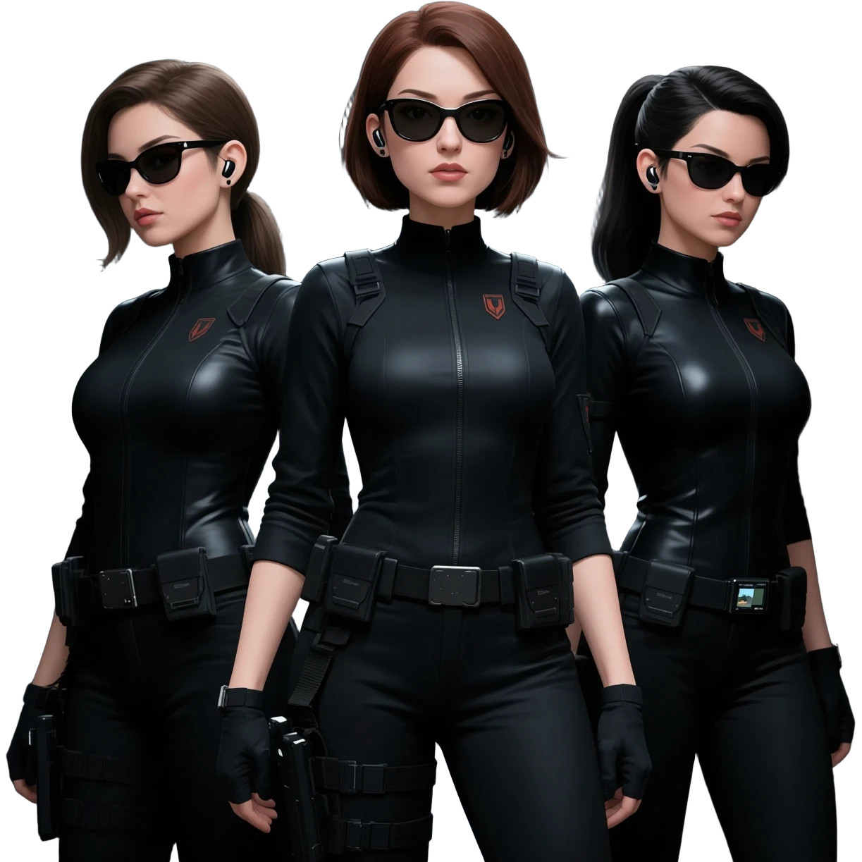 three spy girls emoji
