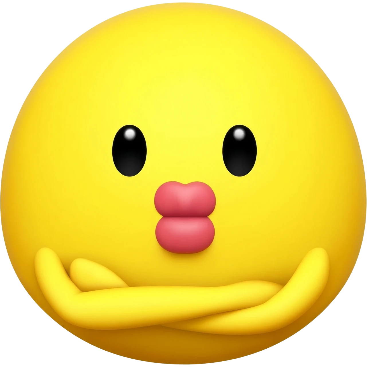 Yellow face Pouting tiny arms crossed emoji