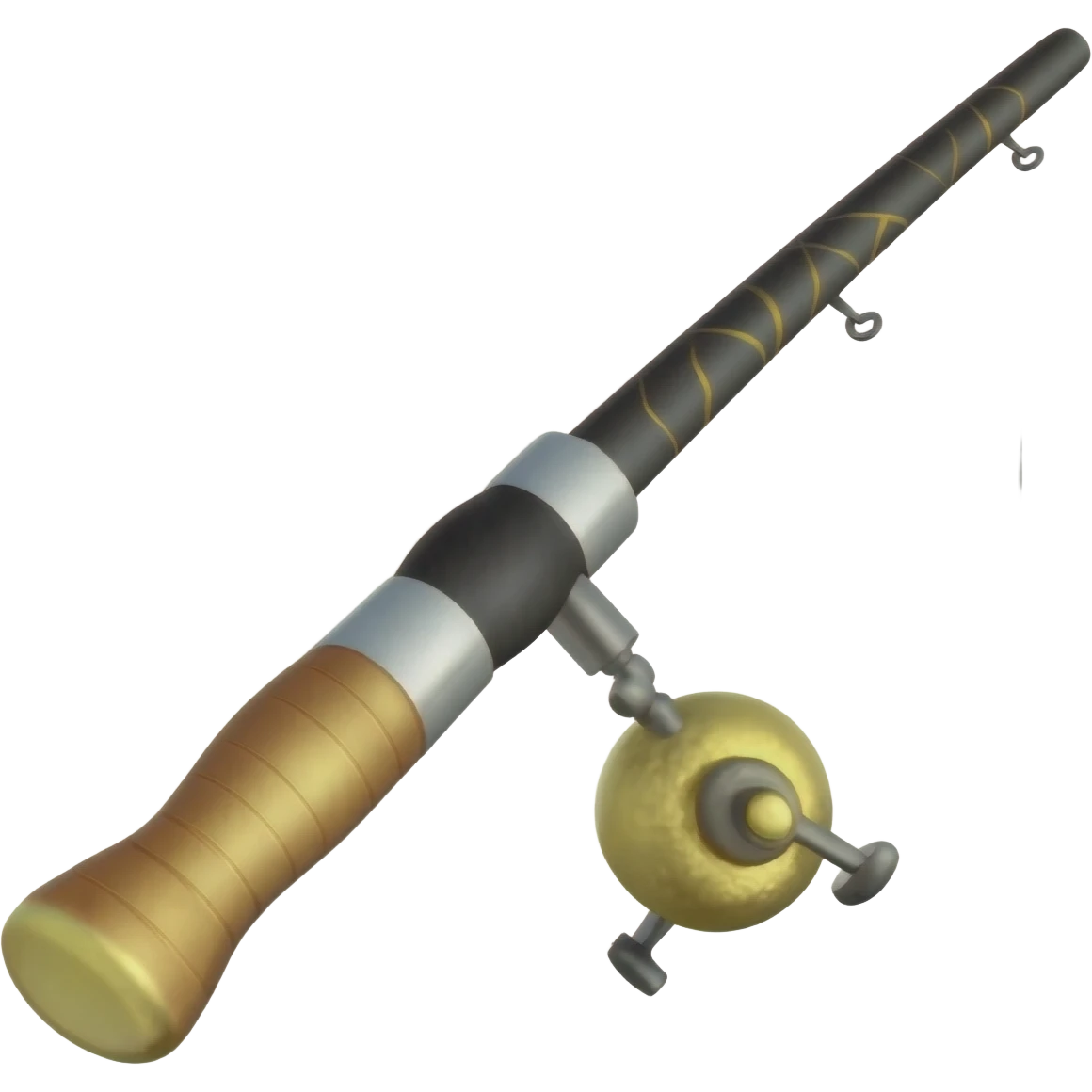 Fishing rod with a gold handle emoji