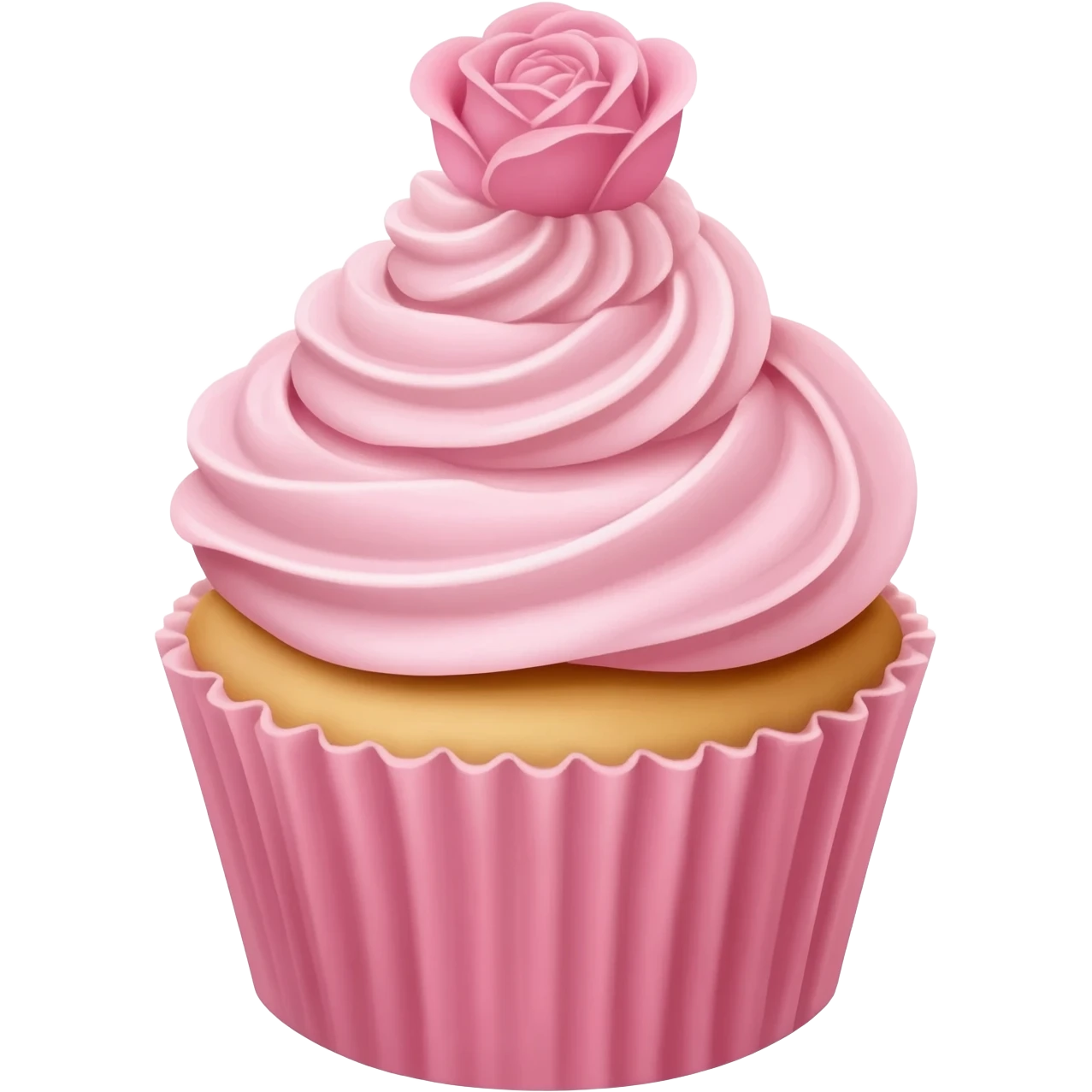 Cupcake with pink icing emoji