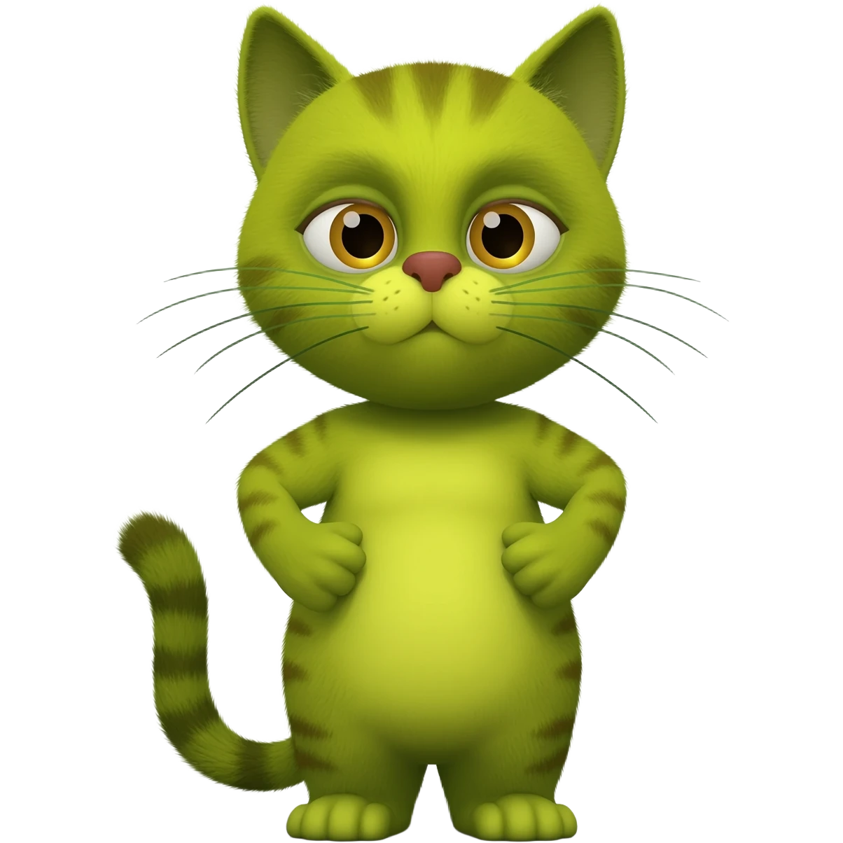 Shrek and cat in the cat merged together as live action charatcer emoji