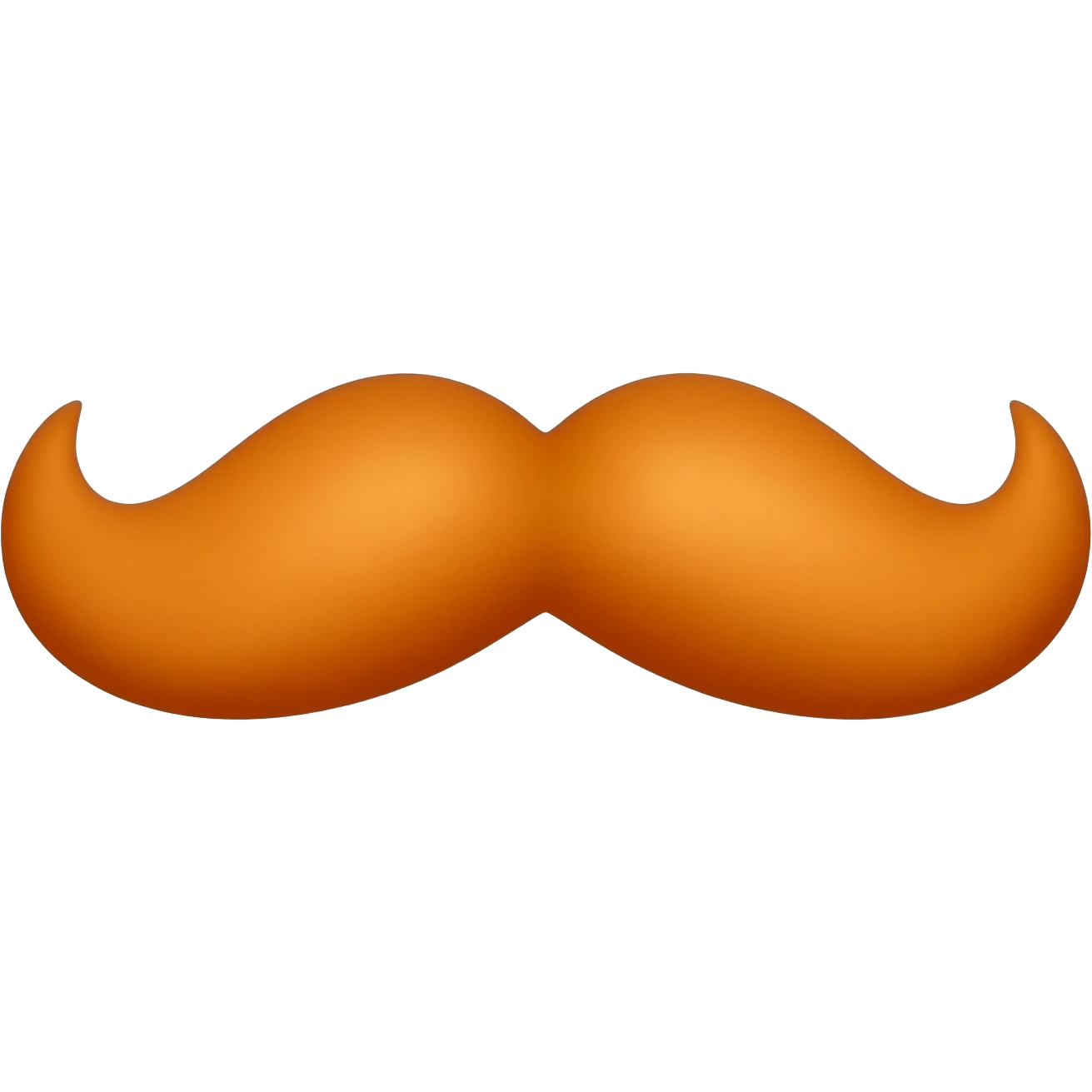 a orange moustache, front view emoji