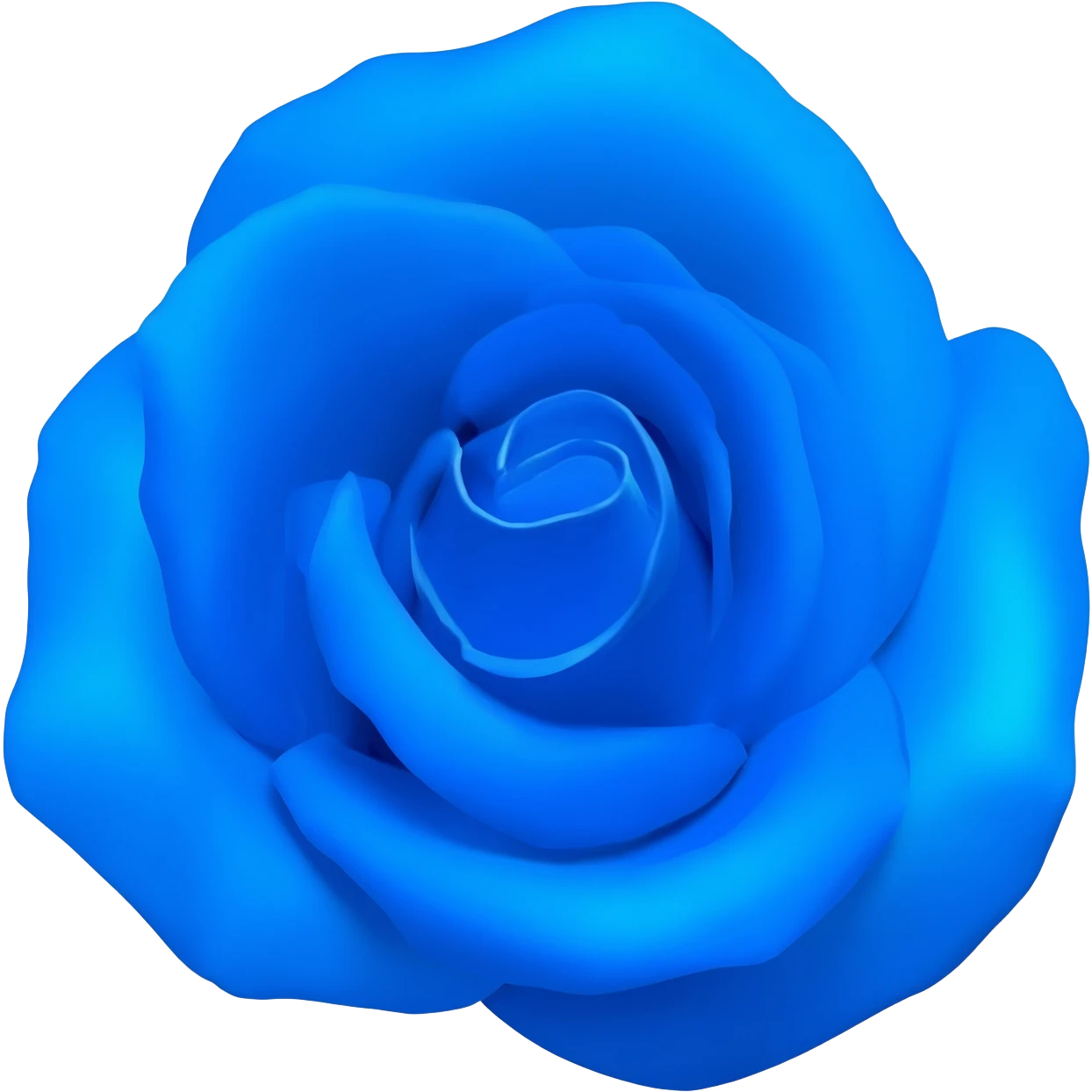 Blue colored rose emoji