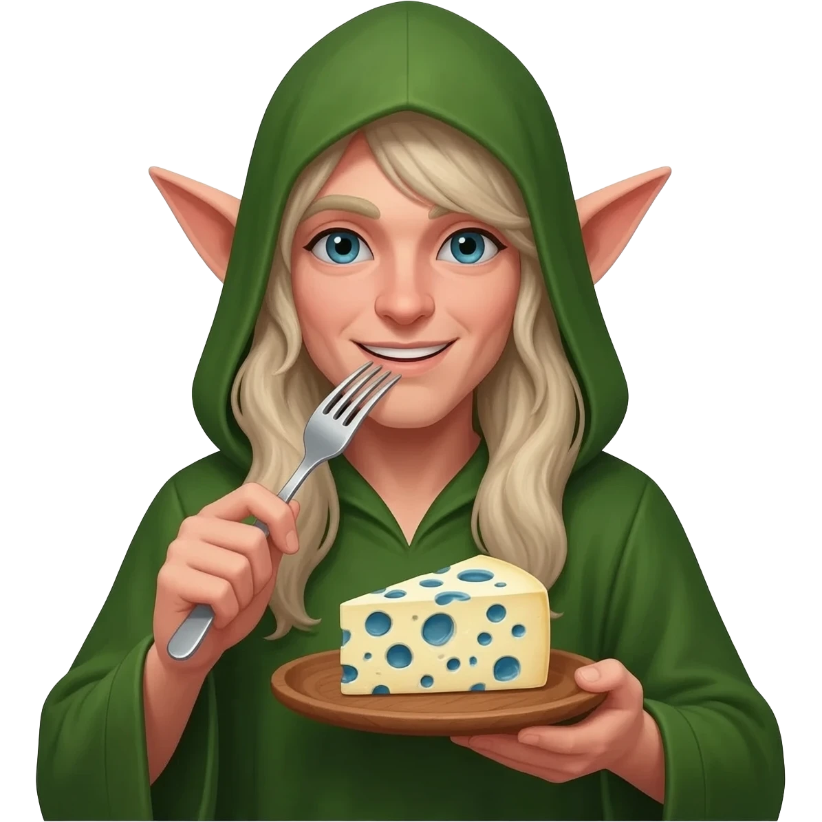 Elf eat Blue Cheese emoji
