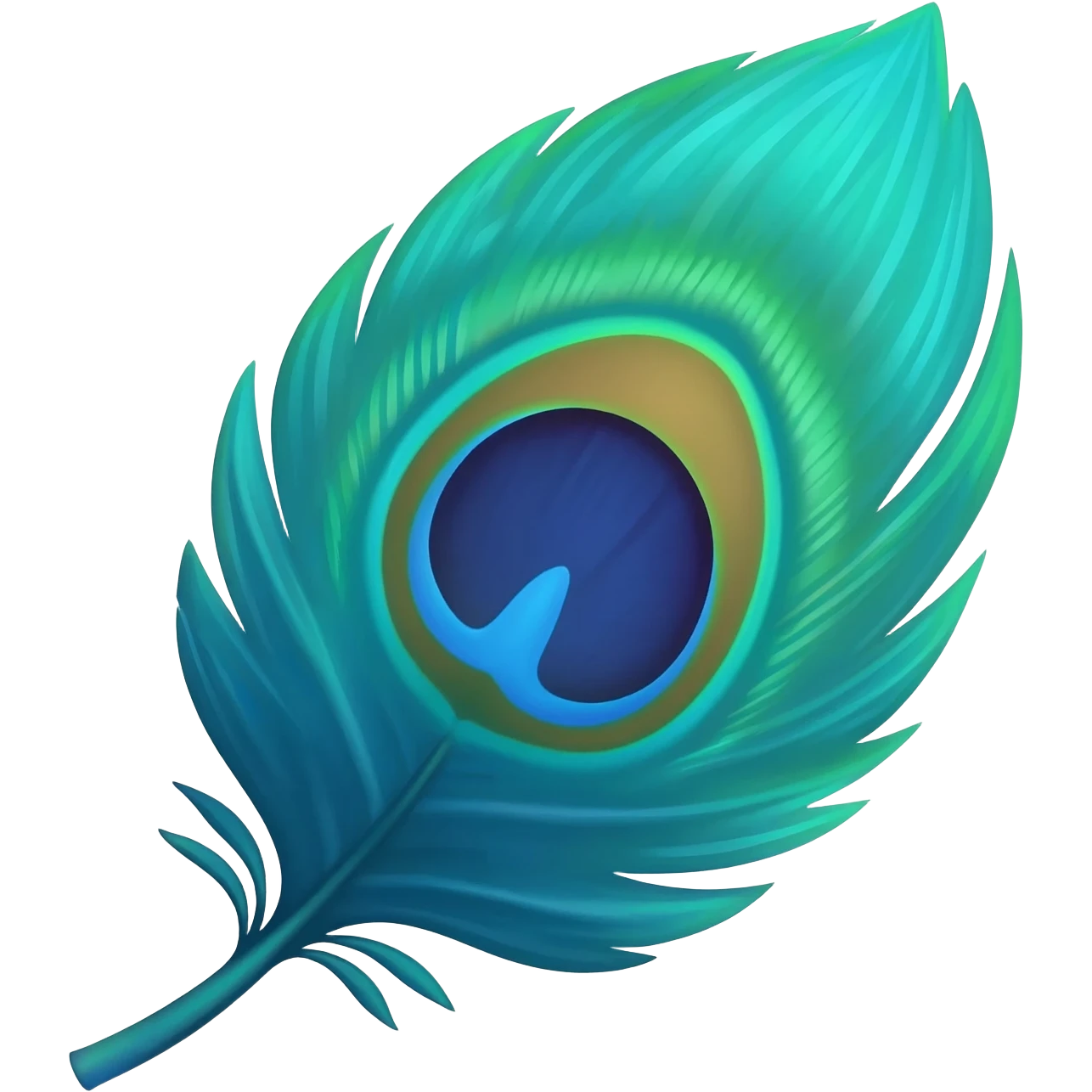 Peacock feather emoji