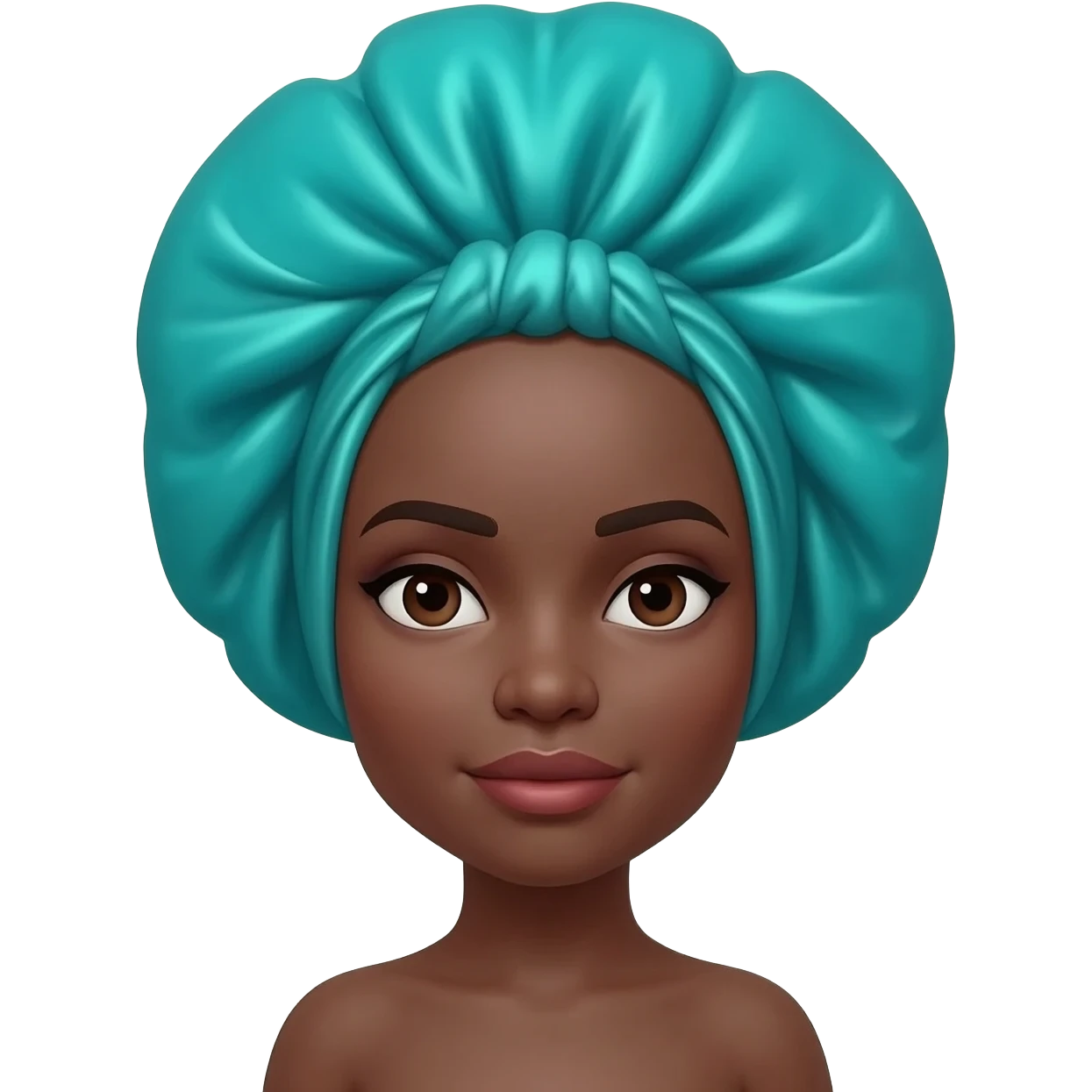 black woman in hair bonnet emoji