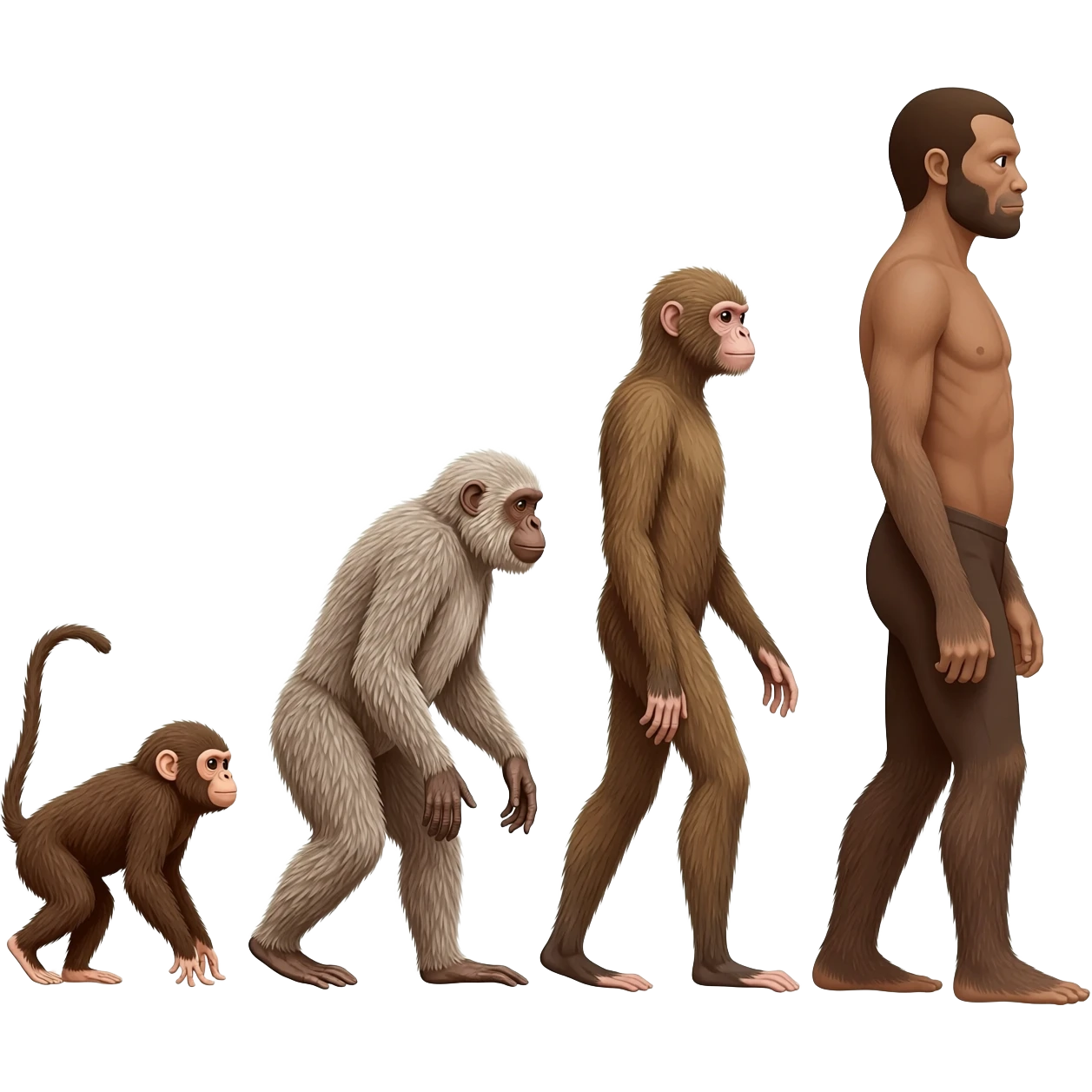 Evolution of human (monkey to human) emoji