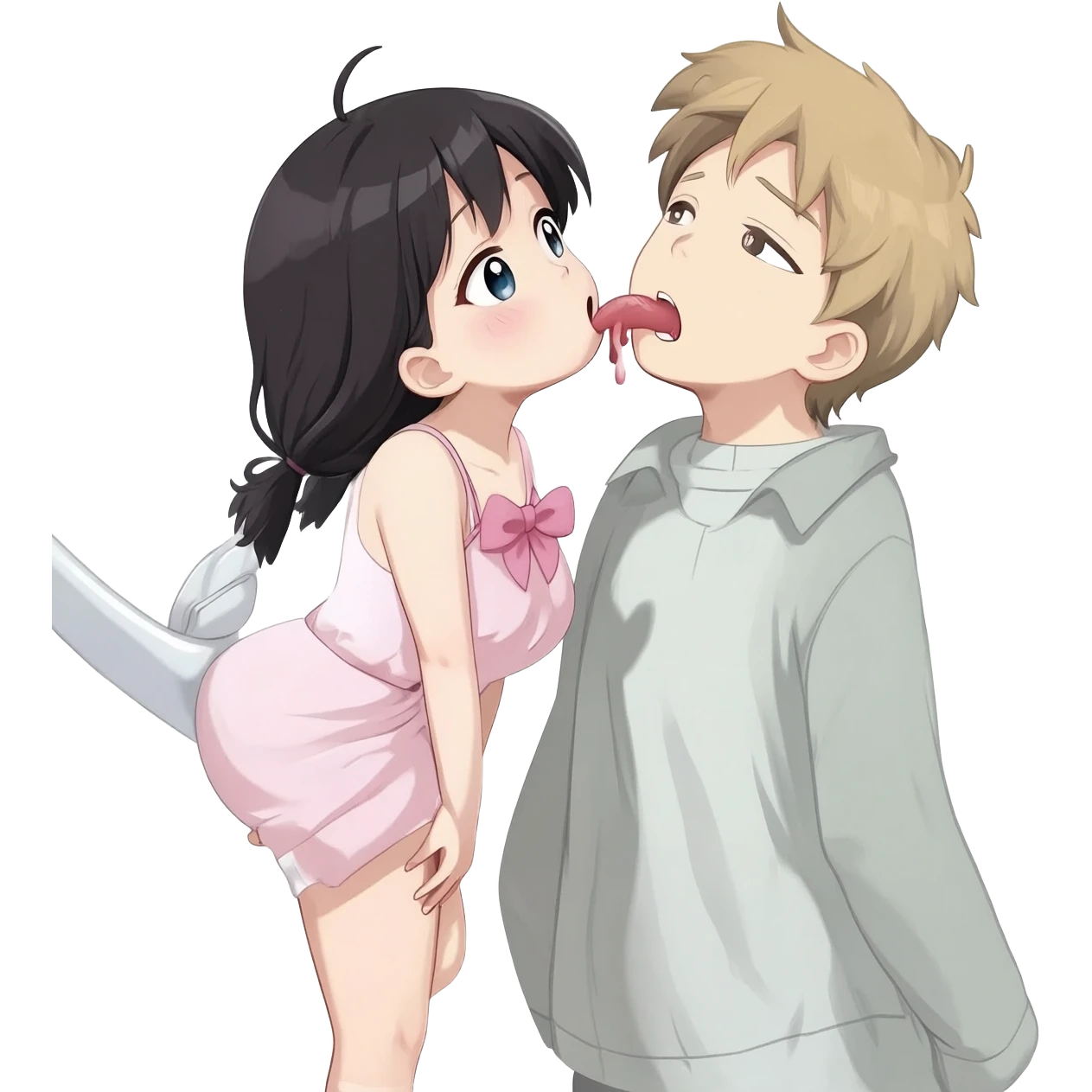 Make a ai anime girl sucking a dick butt emoji