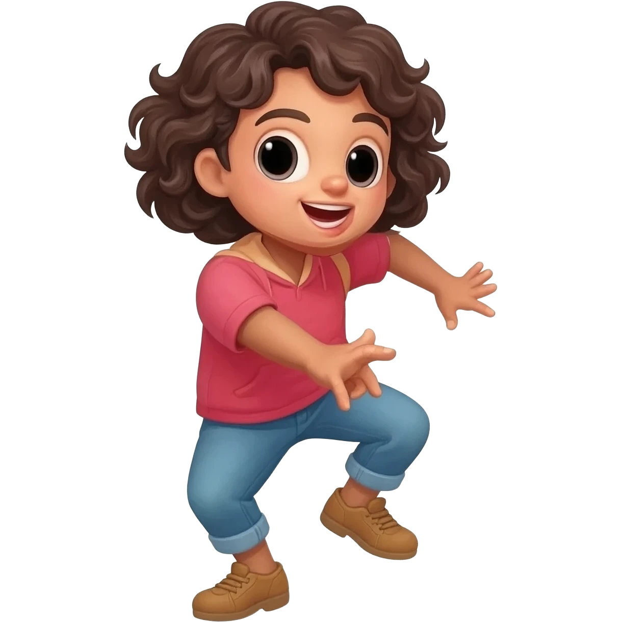 Dance with happy emoji